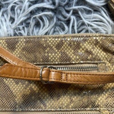 Hobo Hobo Mara Autumn Python Brown Snakeskin Leather Purse Should Size ONE SIZE - 4 Thumbnail