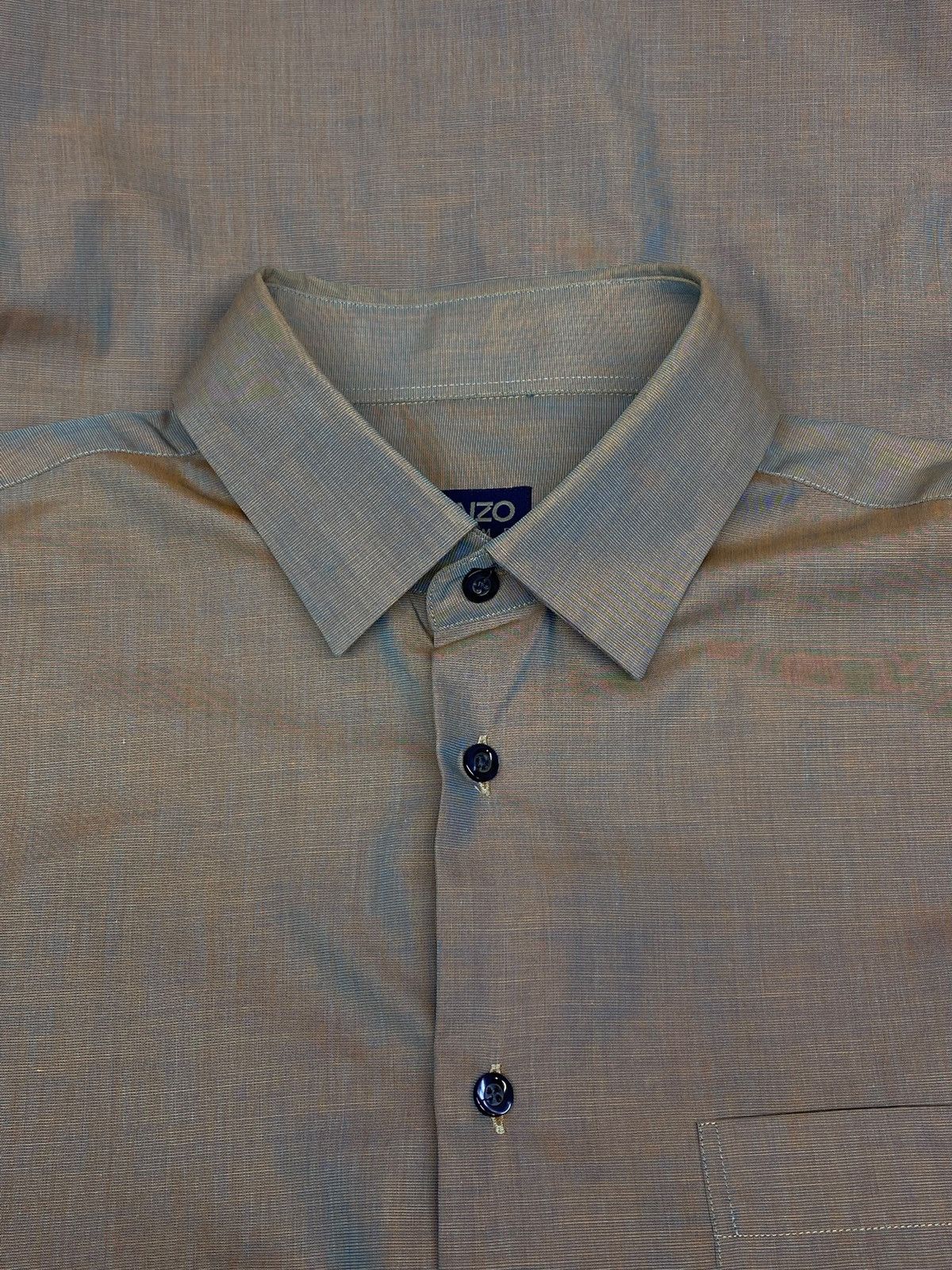 Kenzo Vintage Kenzo Homme Shimmer Two Tone Button Up Shirt Rare Size US M / EU 48-50 / 2 - 14 Thumbnail