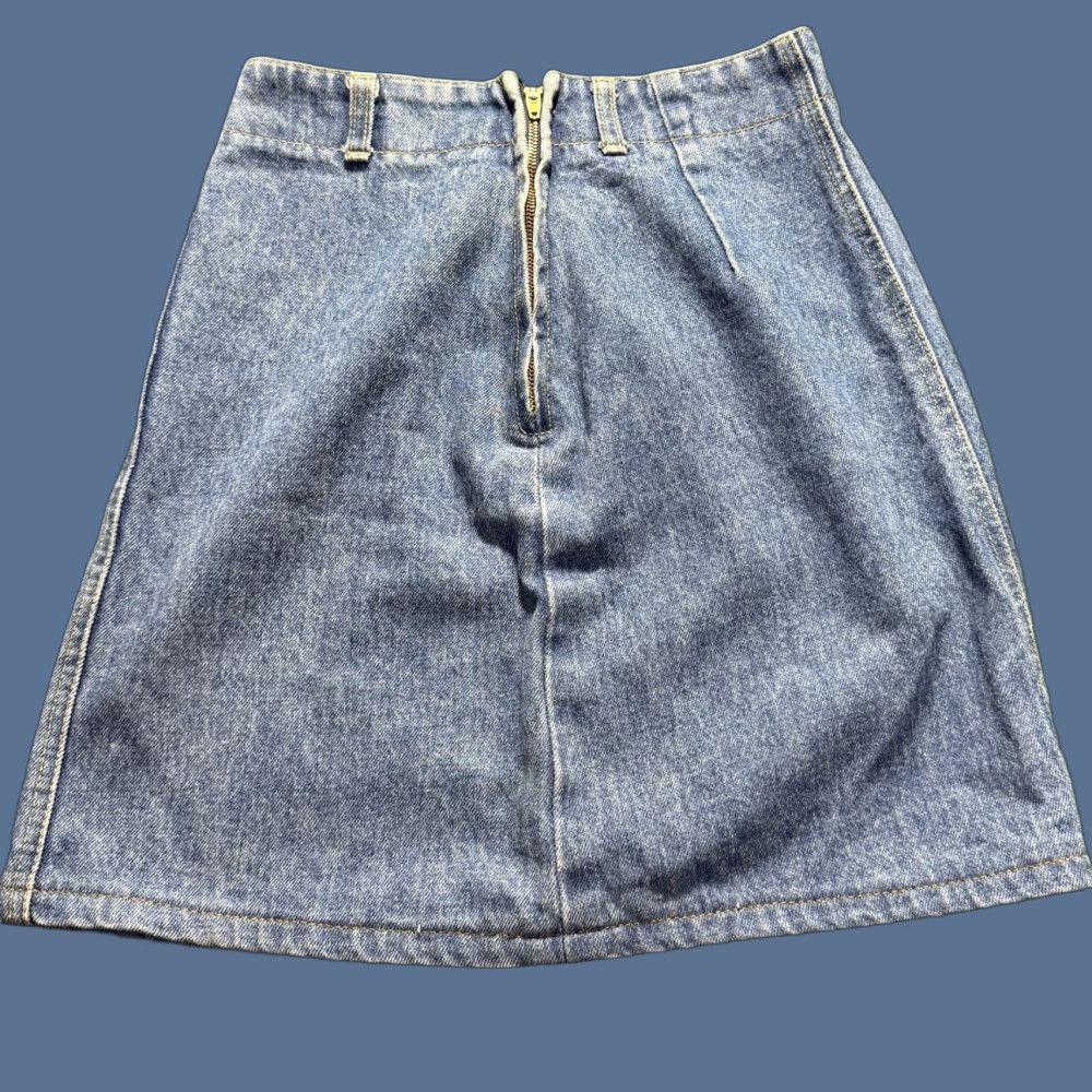 Vintage VINTAGE Bongo Skirt Women Size 7 Blue Denim Front Zip Short Cotton Button 90s Theme Size 28" / US 6 / IT 42 - 1 Thumbnail