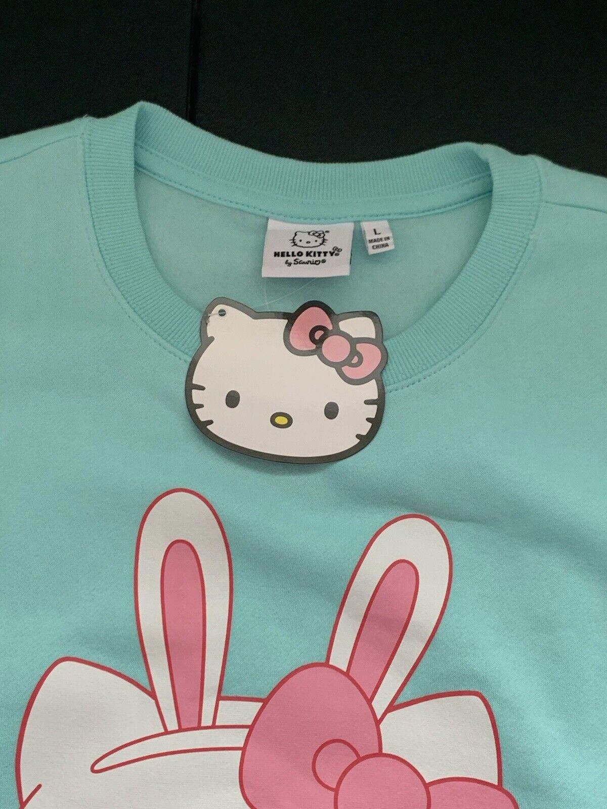 Designer Hello Kitty Women’s S L Lite Blue Sanrio Sweatshirt Easter Size L / US 10 / IT 46 - 5 Thumbnail