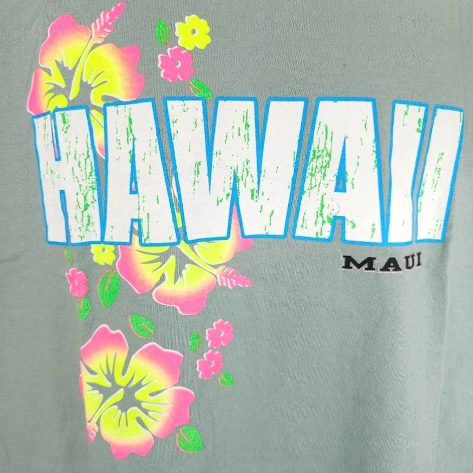 Anvil VINTAGE Maui Hawaii T Shirt Mens XL Green Y2K Hawaiian Destination Travel Anvil Shirt Size US XL / EU 56 / 4 - 3 Thumbnail
