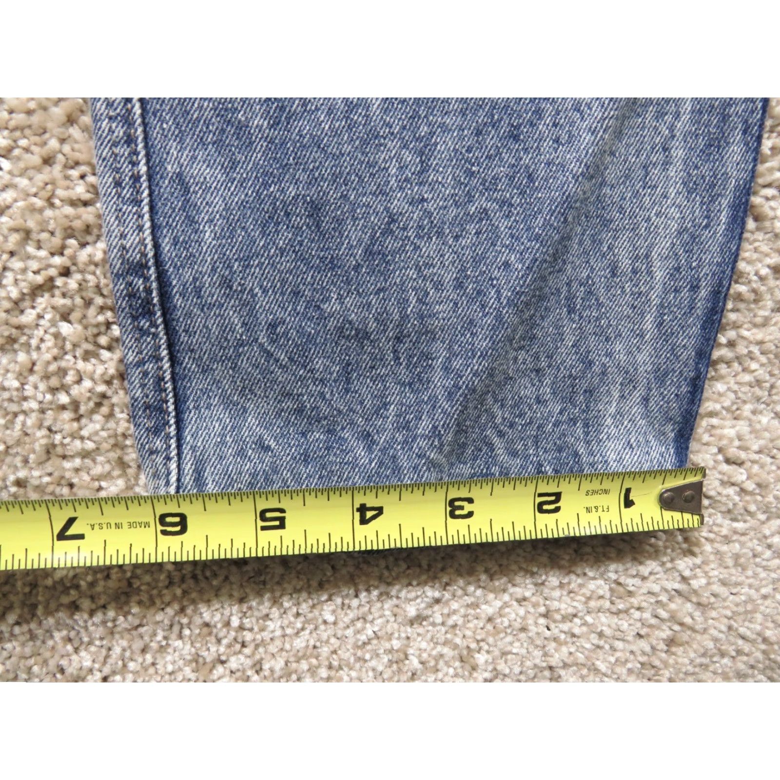 Denime VINTAGE Pizzazz High-Rise Mom Denim Jeans Women 9 28x28 Blue 1980s Straight 4-Pocket Western Cowboy Casual Mens Womens Girls Boys Size 30" / US 8 / IT 44 - 7 Thumbnail