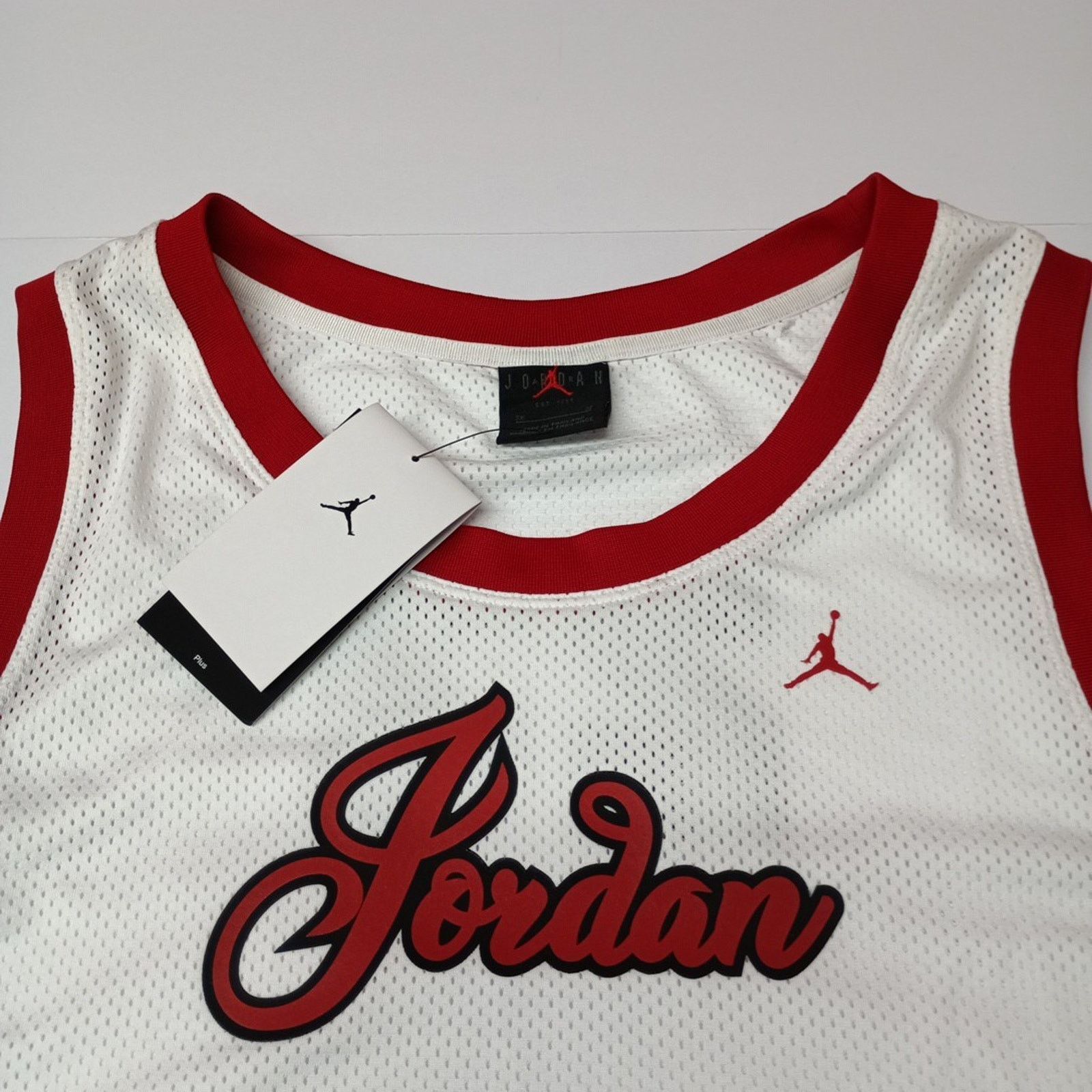 Jordan Brand Jordan Jersey-Style Mesh Women's Plus Size 3X White Red Tank Size 3XL / US 20-22 - 2 Thumbnail