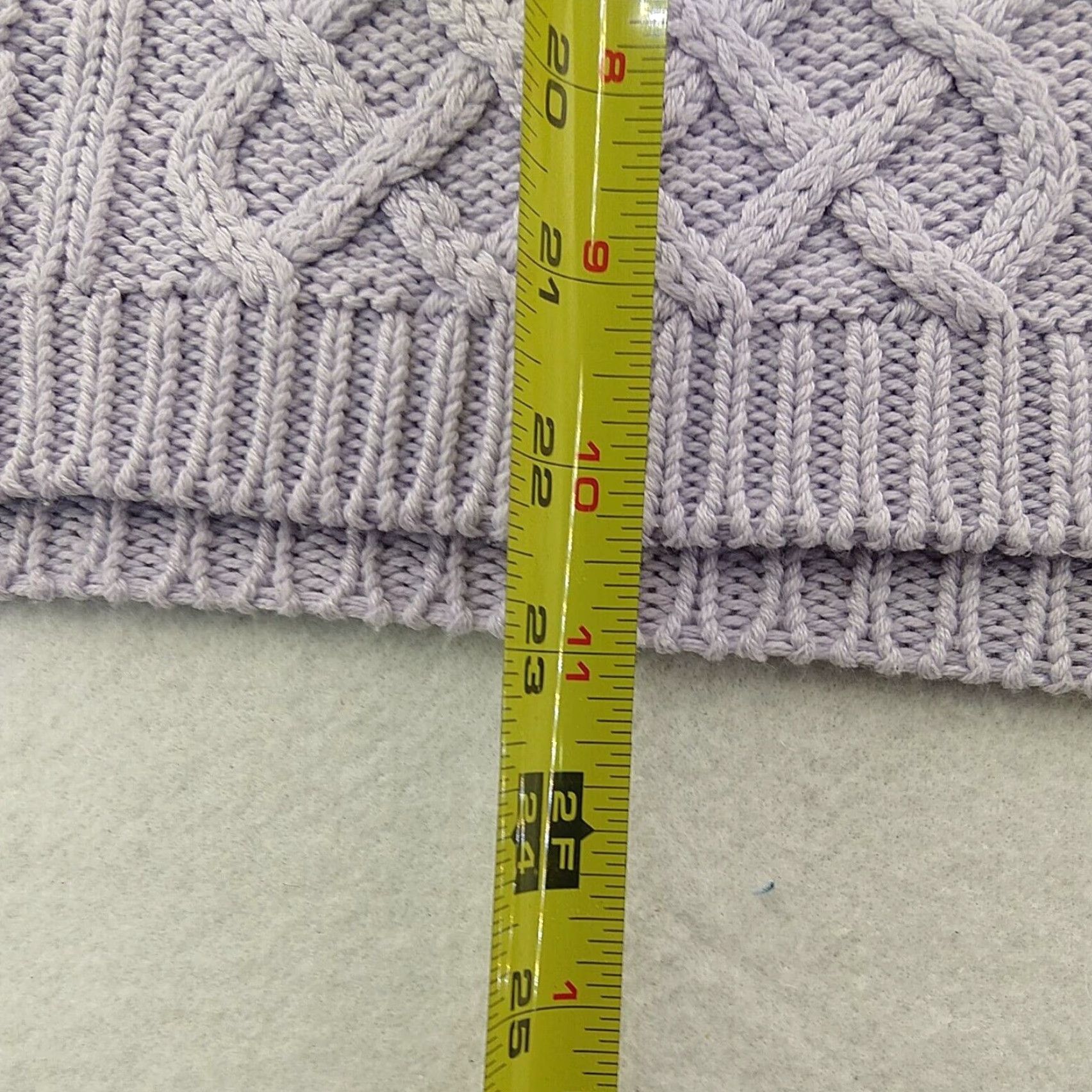 Vintage VINTAGE Zara Knit Sweater M Women Purple Cable-Knit Knit Pullover Round Neck Long Sleeve Solid Casual Fall Winter 2000s Classic Mens Womens Size M / US 6-8 / IT 42-44 - 5 Thumbnail