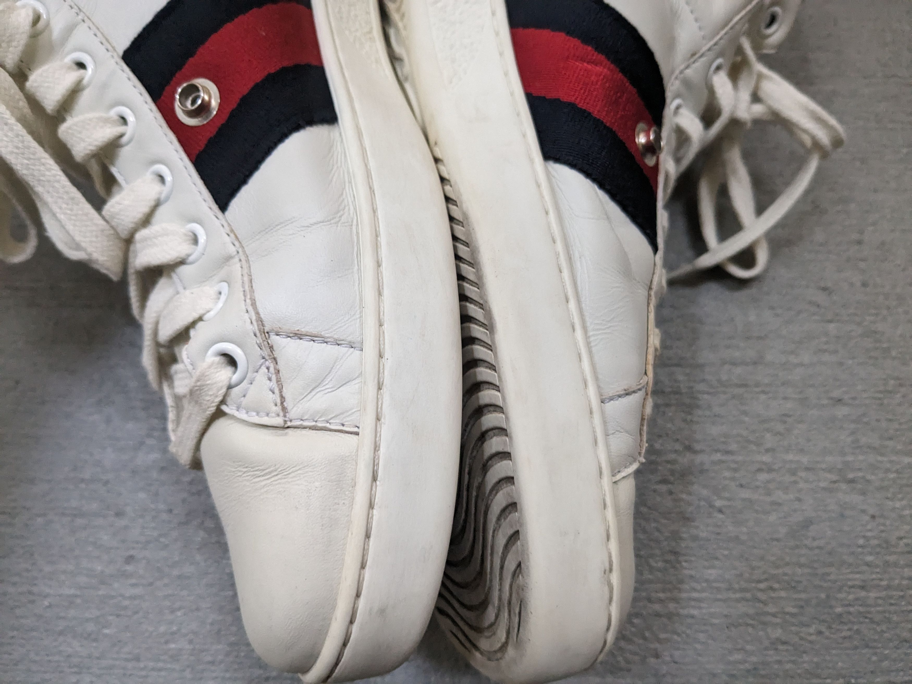 Gucci Gucci Ace Sneakers Size 9 White Leather High Tops Size US 9 / EU 42 - 12 Thumbnail