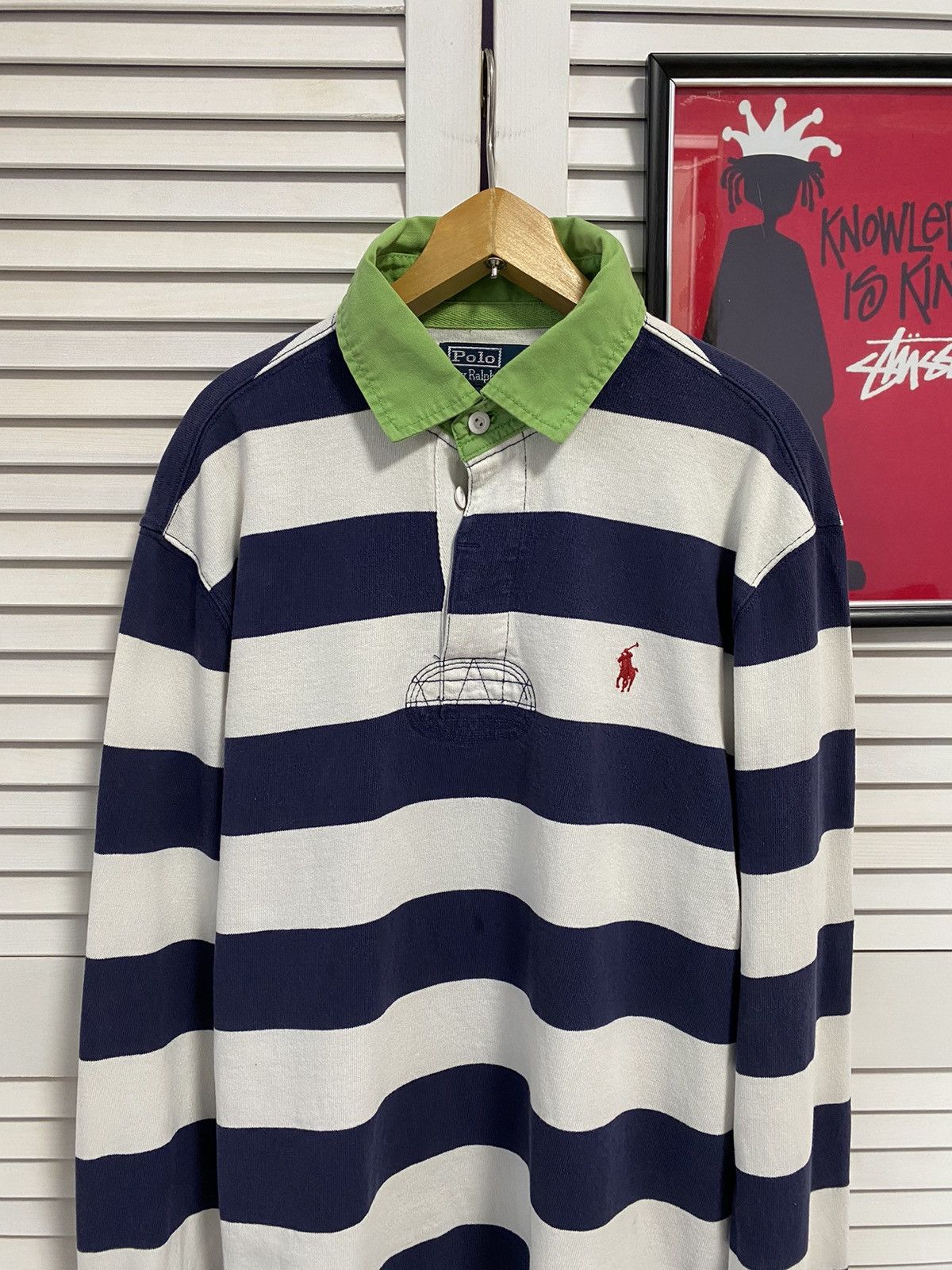 Polo Ralph Lauren × Ralph Lauren Vintage Shirt Long sleeve Polo Ralph Lauren Striped Zebra Size US M / EU 48-50 / 2 - 2 Thumbnail