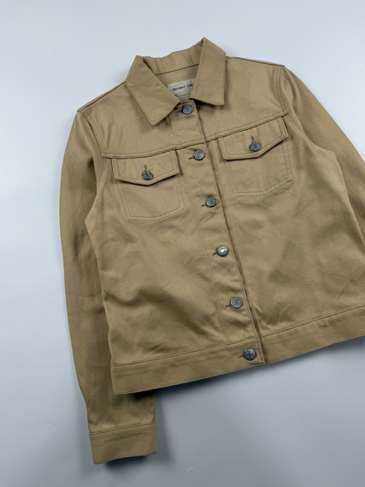 Helmut Lang Helmut Lang Raw Silk Denim Trucker Size US XS / EU 42 / 0 - 3 Thumbnail