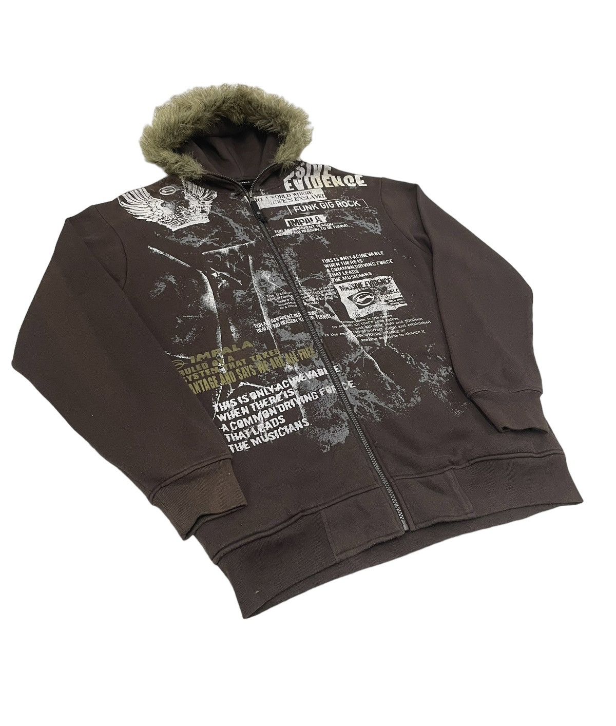 If Six Was Nine × Japanese Brand × Le Grande Bleu (L.G.B.) Impala Japan Poem Fur Hoodie Sunfaded Size US L / EU 52-54 / 3 - 3 Thumbnail