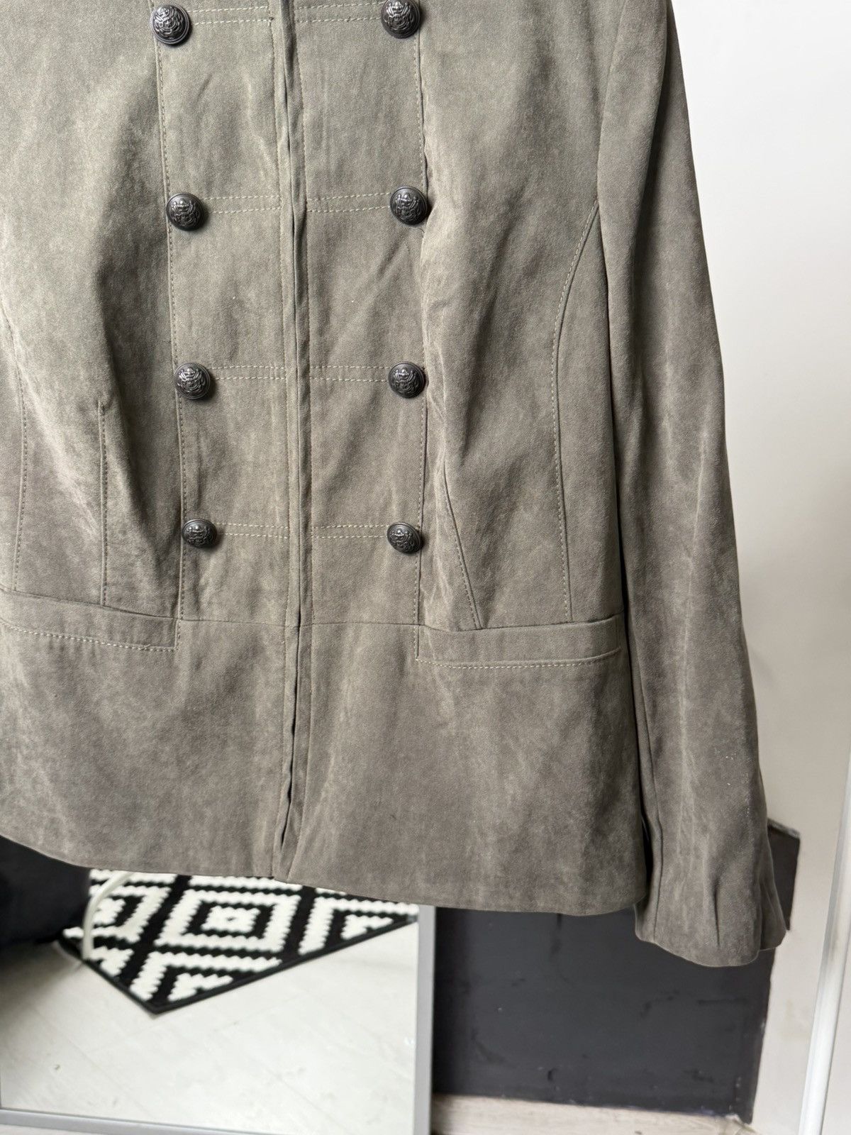 Japanese Brand Women’s Suede Military Jacket Napoleon Gothic Y2K Archive Size M / US 6-8 / IT 42-44 - 5 Thumbnail