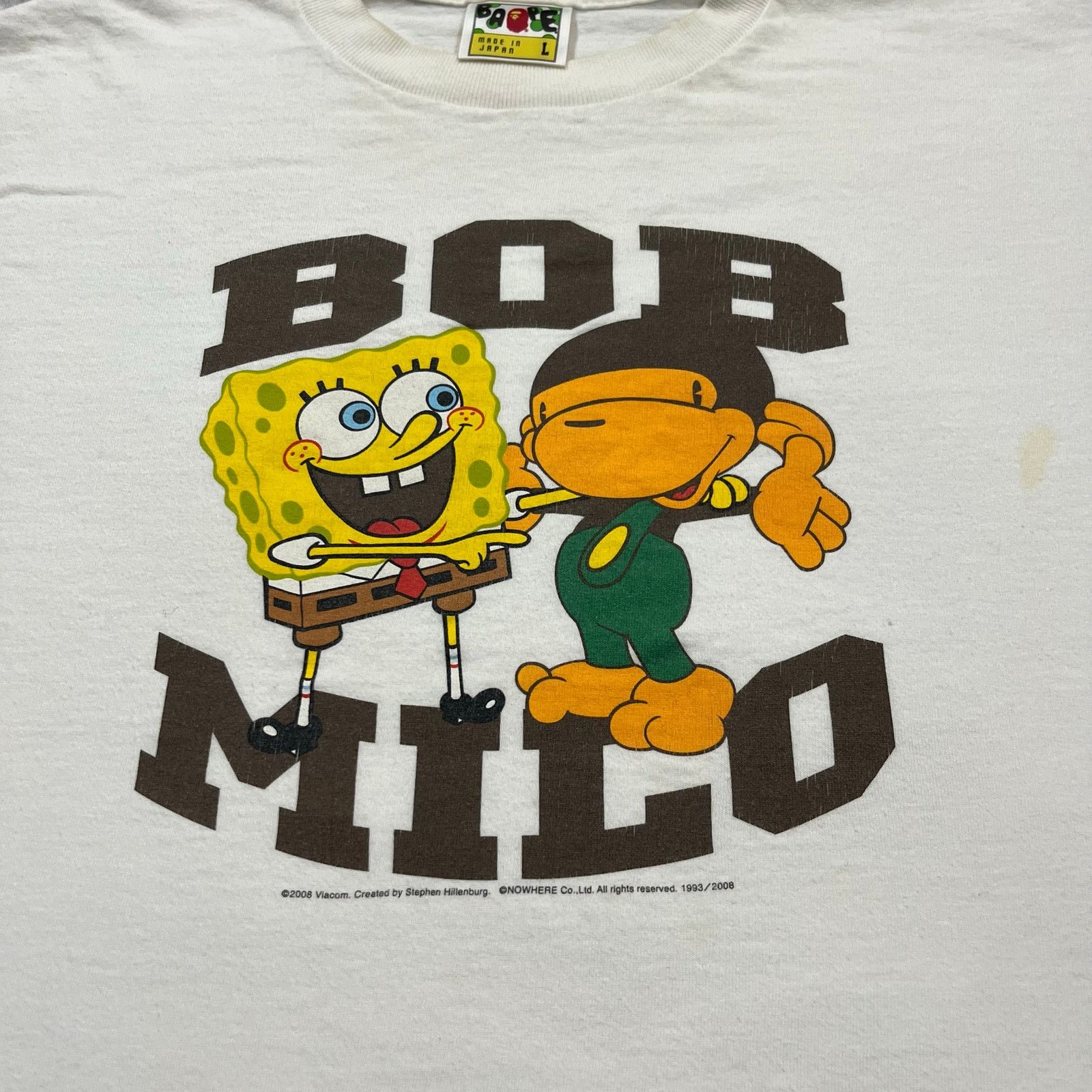 Bape × Nickelodeon Authentic Bape x SpongeBob 2008 Tee L Size US L / EU 52-54 / 3 - 2 Thumbnail