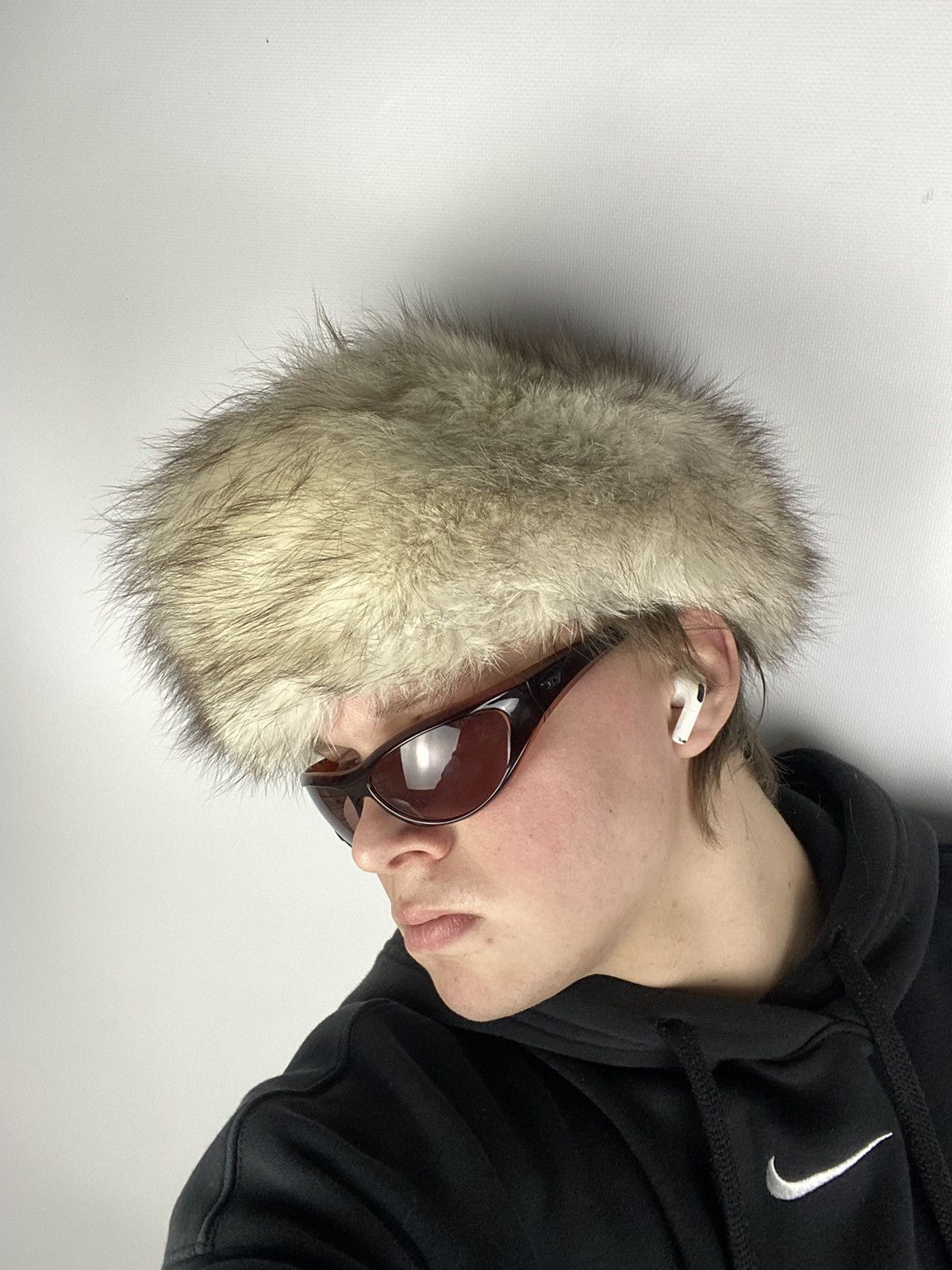 20471120 × Hysteric Glamour VNTG Y2K Japanese Style Boxy Fuzzy Mohair Ushanka Hat A8G Size ONE SIZE - 1 Thumbnail