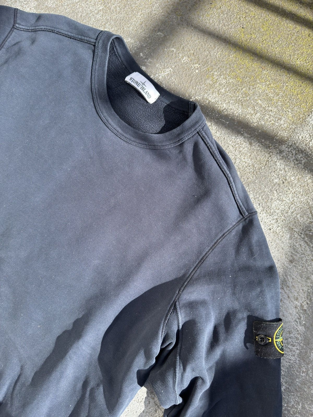 Stone Island Stone Island Garment Dyed Crew Sweatshirt Navy XXL Size US XXL / EU 58 / 5 - 4 Thumbnail