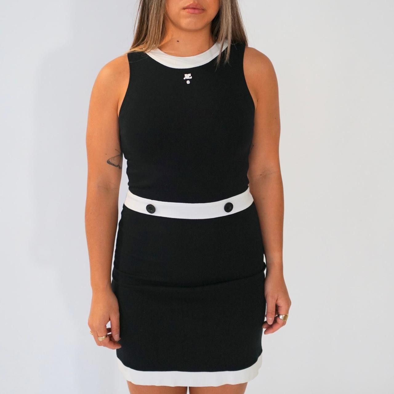Courreges Courreges Contrast Block Sless Logo Dress Size M / US 6-8 / IT 42-44 - 1 Thumbnail