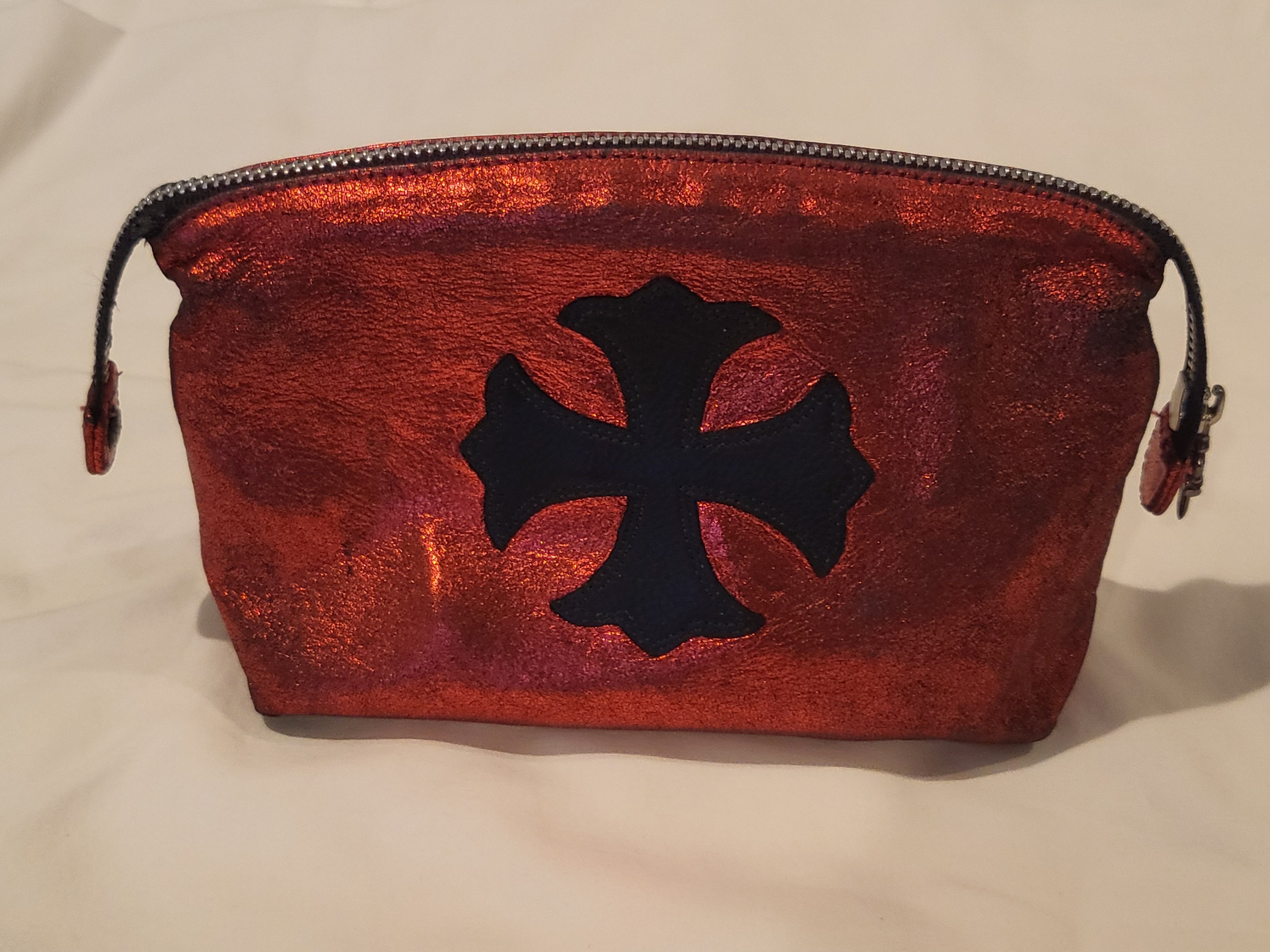 Chrome Hearts Chrome Hearts Red Leather Toiletry Dop Bag Size ONE SIZE - 12 Thumbnail