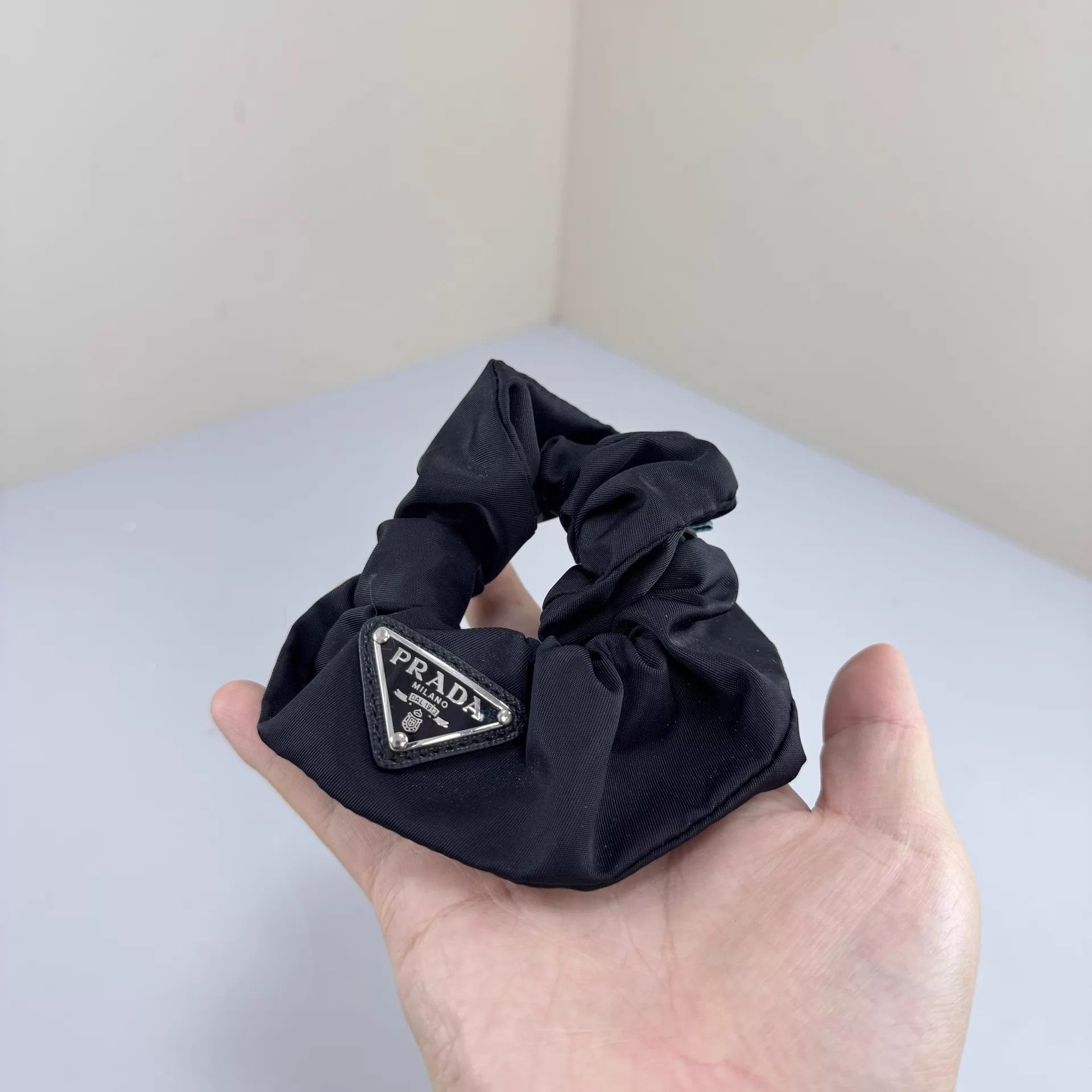 Prada Prada Triangle Logo Nylon Hair Tie Onesize New Size ONE SIZE - 4 Thumbnail