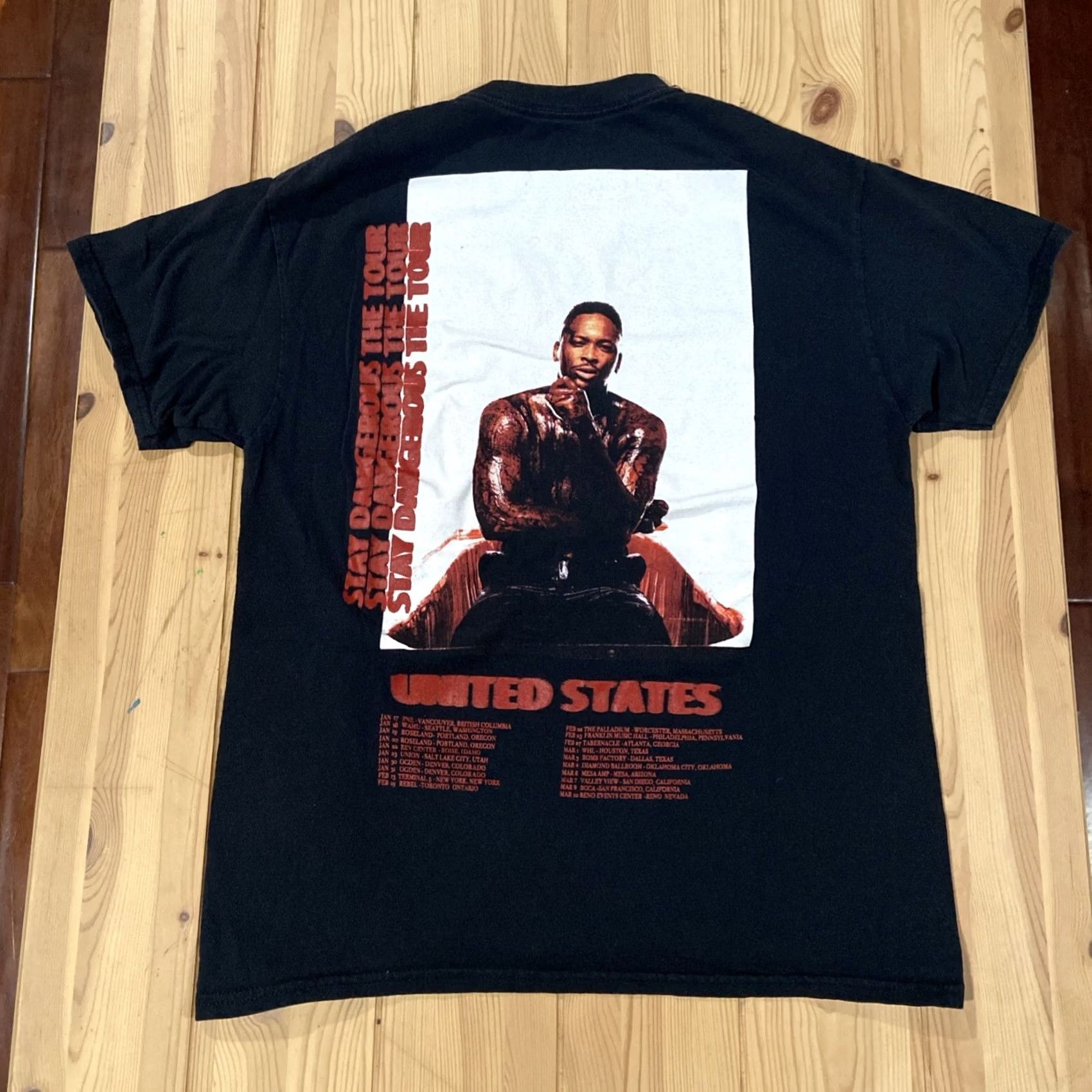 Vintage YG Stay Dangerous Tour Shirt M Rap Tee Band Hip Hop Graphic Print Black Cotton Alstyle T-Shirt Mens 2000s Concert Logo Short Sleeve Crew Neck Size US M / EU 48-50 / 2 - 6 Thumbnail