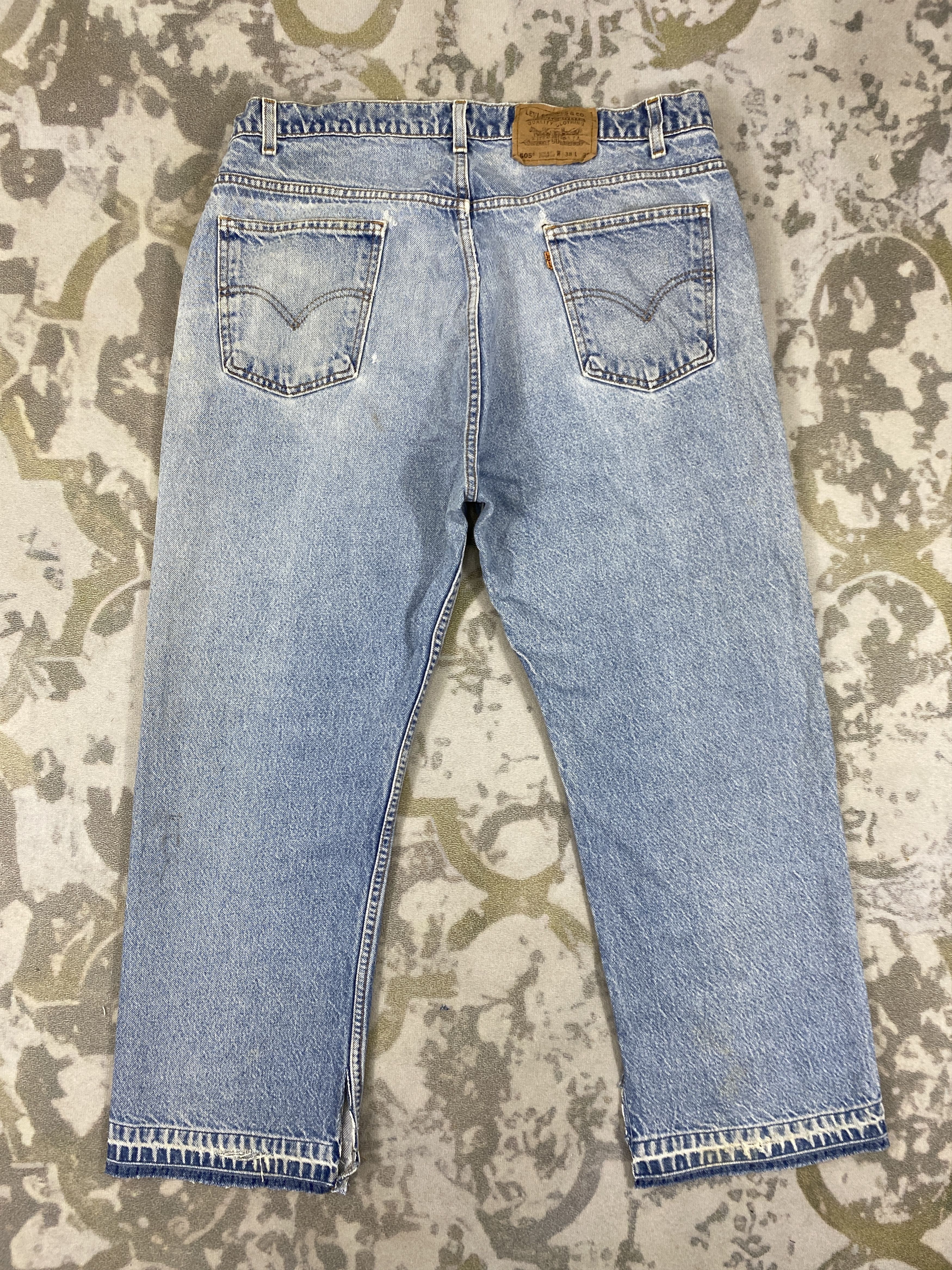 Levi's Faded Blue Vintage Levi's 505 Orange Tab 37x27 Denim JN3505 Size US 37 - 2 Thumbnail