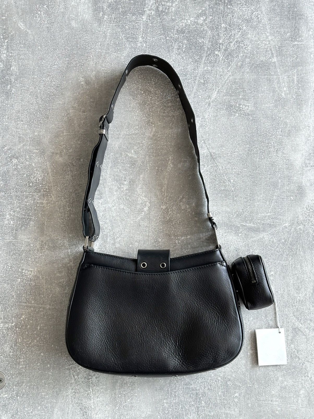 Dior DIOR Street Chic Columbus Evening Black Leather Shoulder Bag Size ONE SIZE - 5 Thumbnail