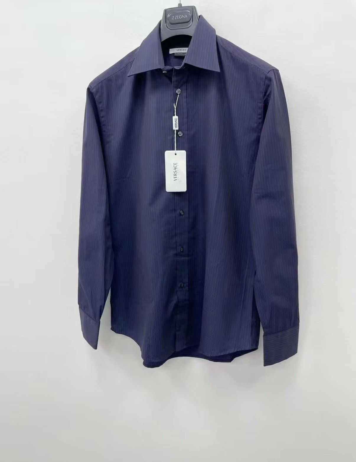 Versace VERSACE VC Embroidered 100% Cotton Long Sleeve Shirt J30 Size US M / EU 48-50 / 2 - 2 Thumbnail