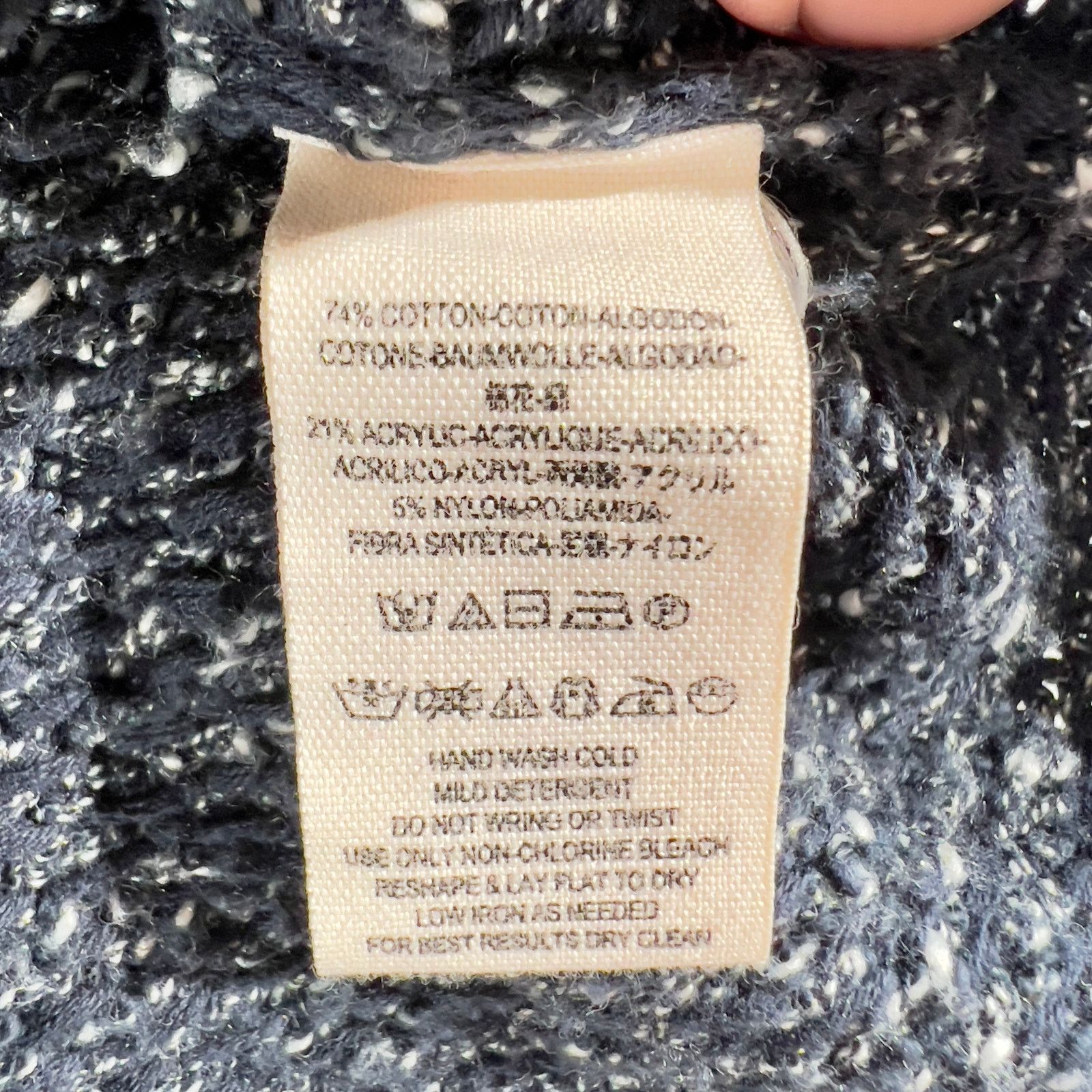 Free People Jewel Neck Knit Sweater Free People Woman L Blue 3/4 Sleeve Size L / US 10 / IT 46 - 4 Thumbnail