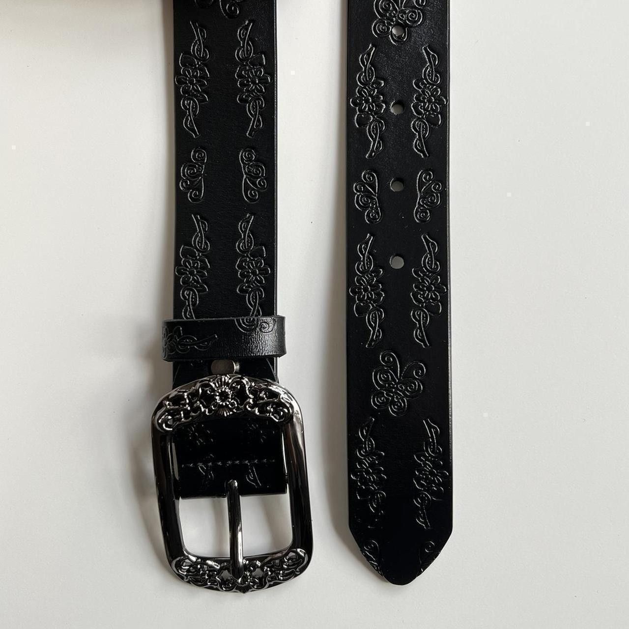 Cowboy Equipment × Vintage vintage style american western floral design black belt Size ONE SIZE - 3 Thumbnail