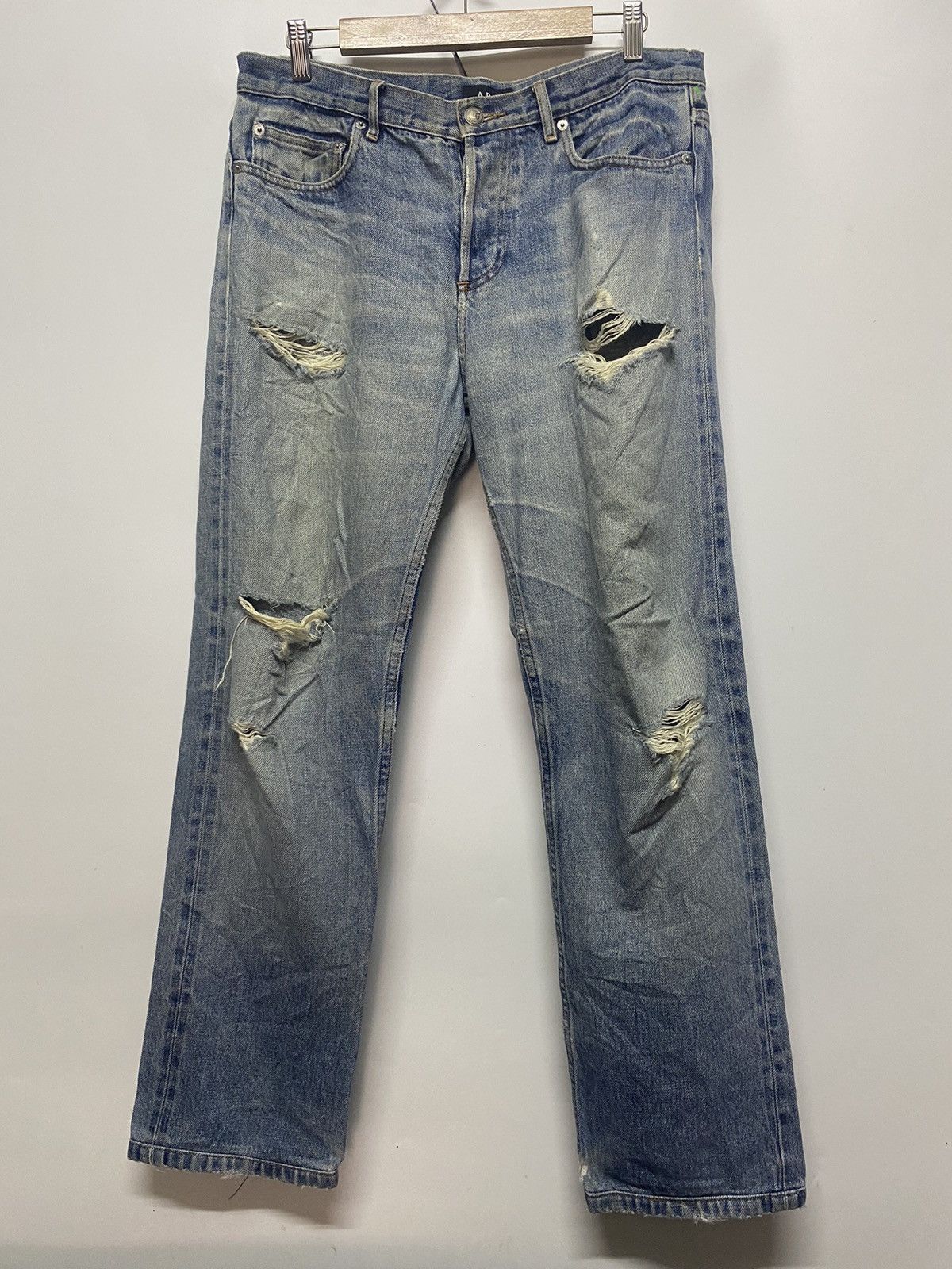 A.P.C. A.P.C Distressed Selvage Denim Jeans Pants Size US 34 / EU 50 - 1 Thumbnail