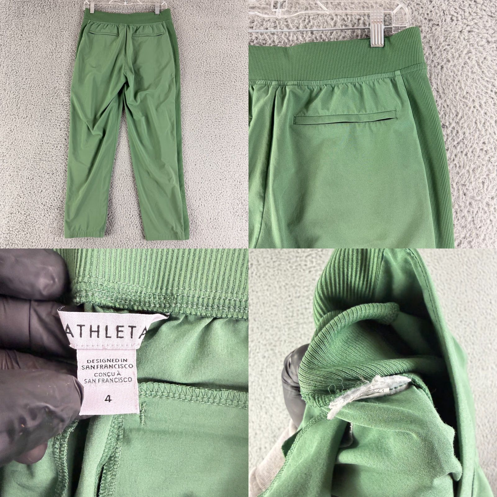 Athleta Athleta Brooklyn Ankle Pant Womens Size 4 Green Pull On Straight Leg Lightweight Size 27" / US 4 / IT 40 - 8 Thumbnail