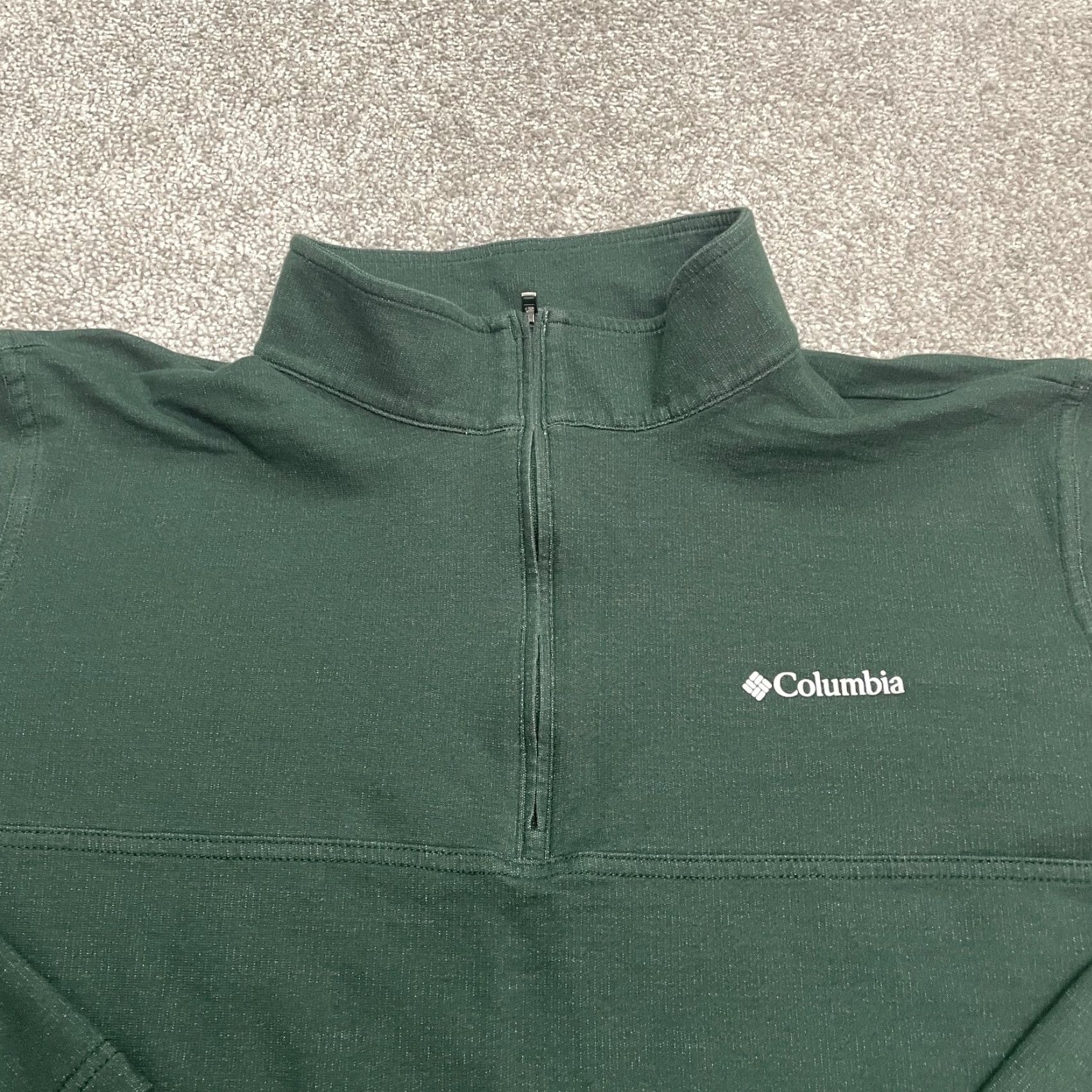 Vintage Columbia Sweatshirt Mens XL Green 1/4 Zip Pullover Cotton Blend Outdoor Casual Shirt? Size US XL / EU 56 / 4 - 3 Thumbnail