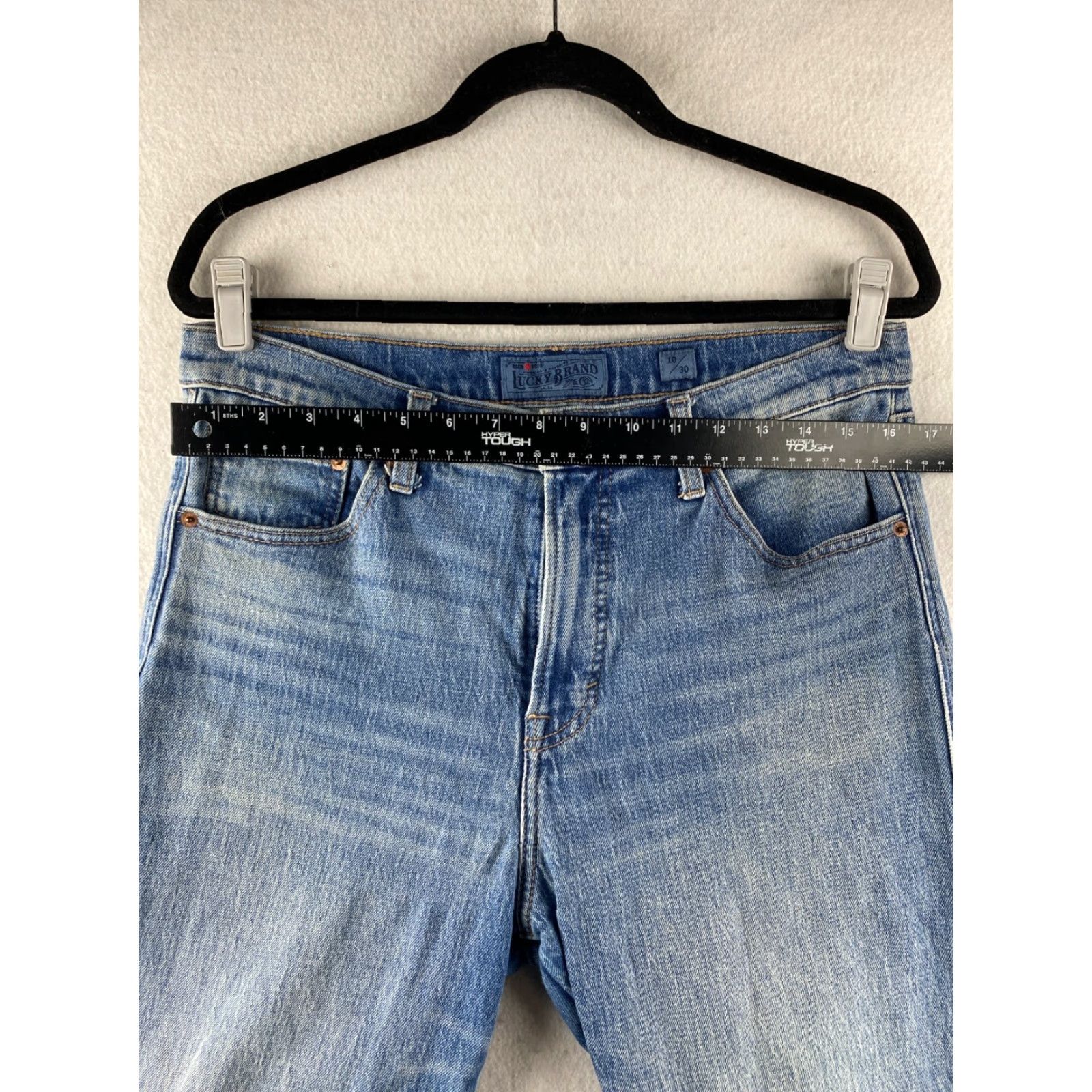 Lucky Brand Lucky Brand Jeans Womens 10 / 30 Blue Straight Crop Distressed Denim Size 24" / US 00 / IT 34 - 7 Thumbnail