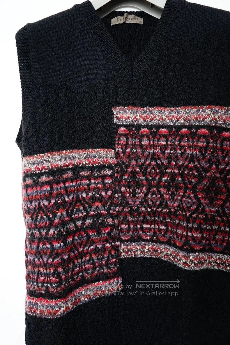 Yohji Yamamoto Yohji Yamamoto Vintage Knit Paneled Vest Size US M / EU 48-50 / 2 - 5 Thumbnail