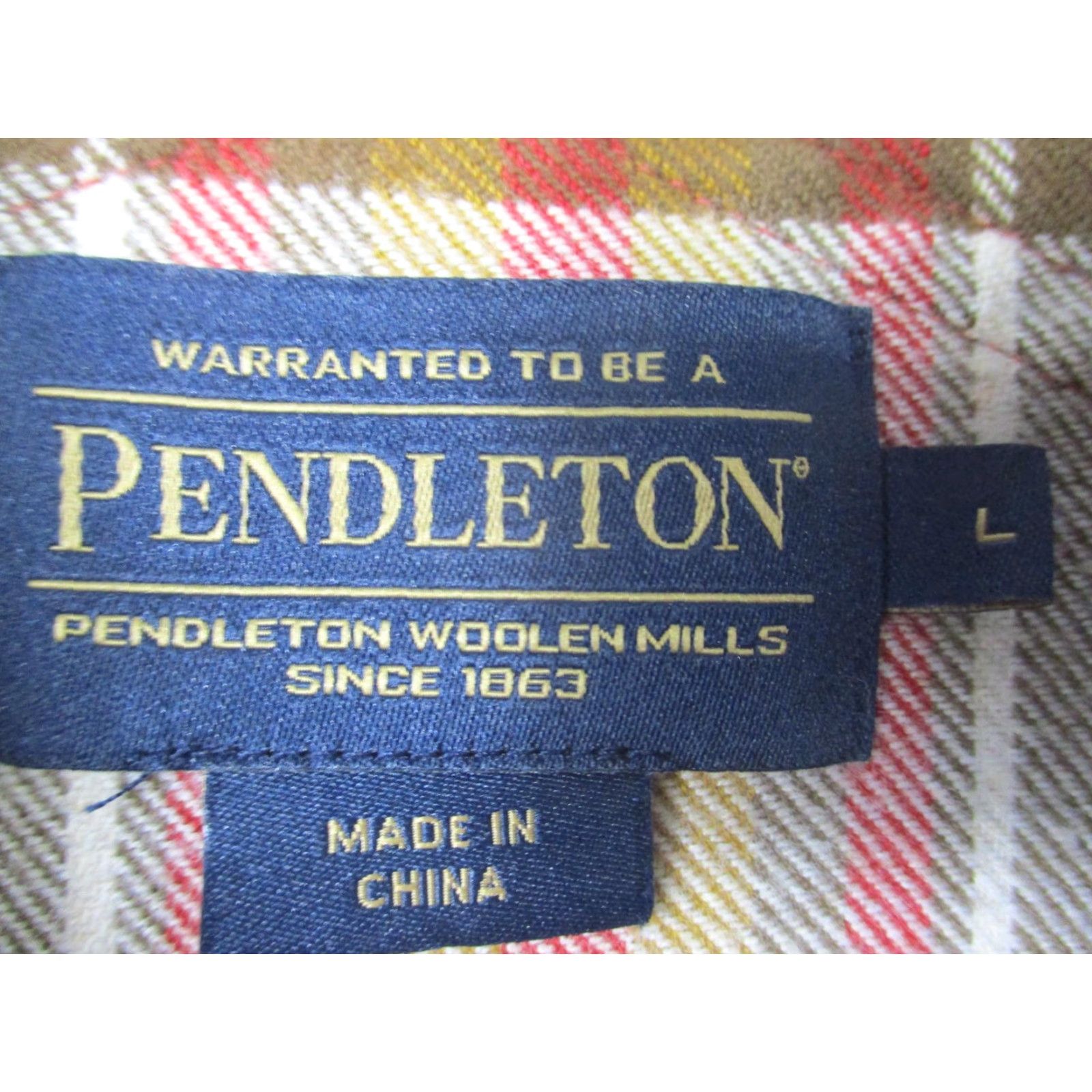 Pendleton Pendleton Shirt Mens Large Red Green Plaid Flannel Button Down Long Sleeve Size US L / EU 52-54 / 3 - 3 Thumbnail