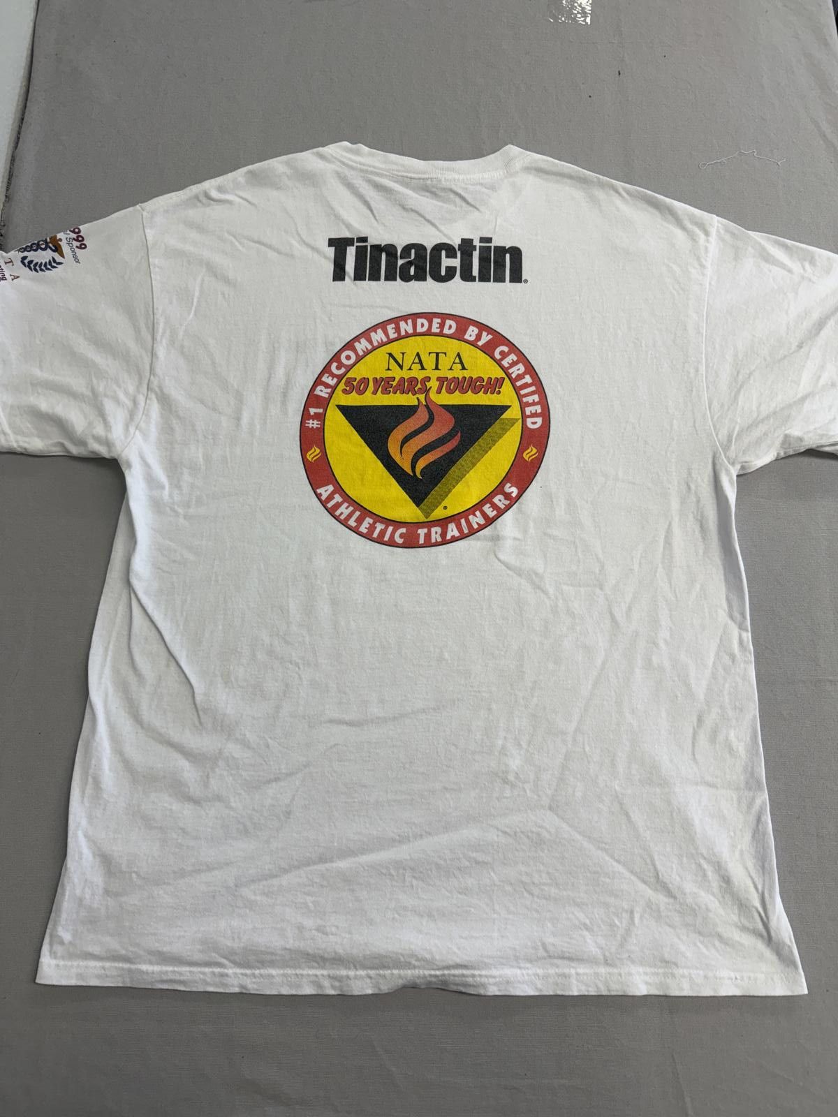 Delta Boom Tough Actin'Tinactin Antigungal Cream T-shirt NATA 1999 Size US XL / EU 56 / 4 - 3 Thumbnail