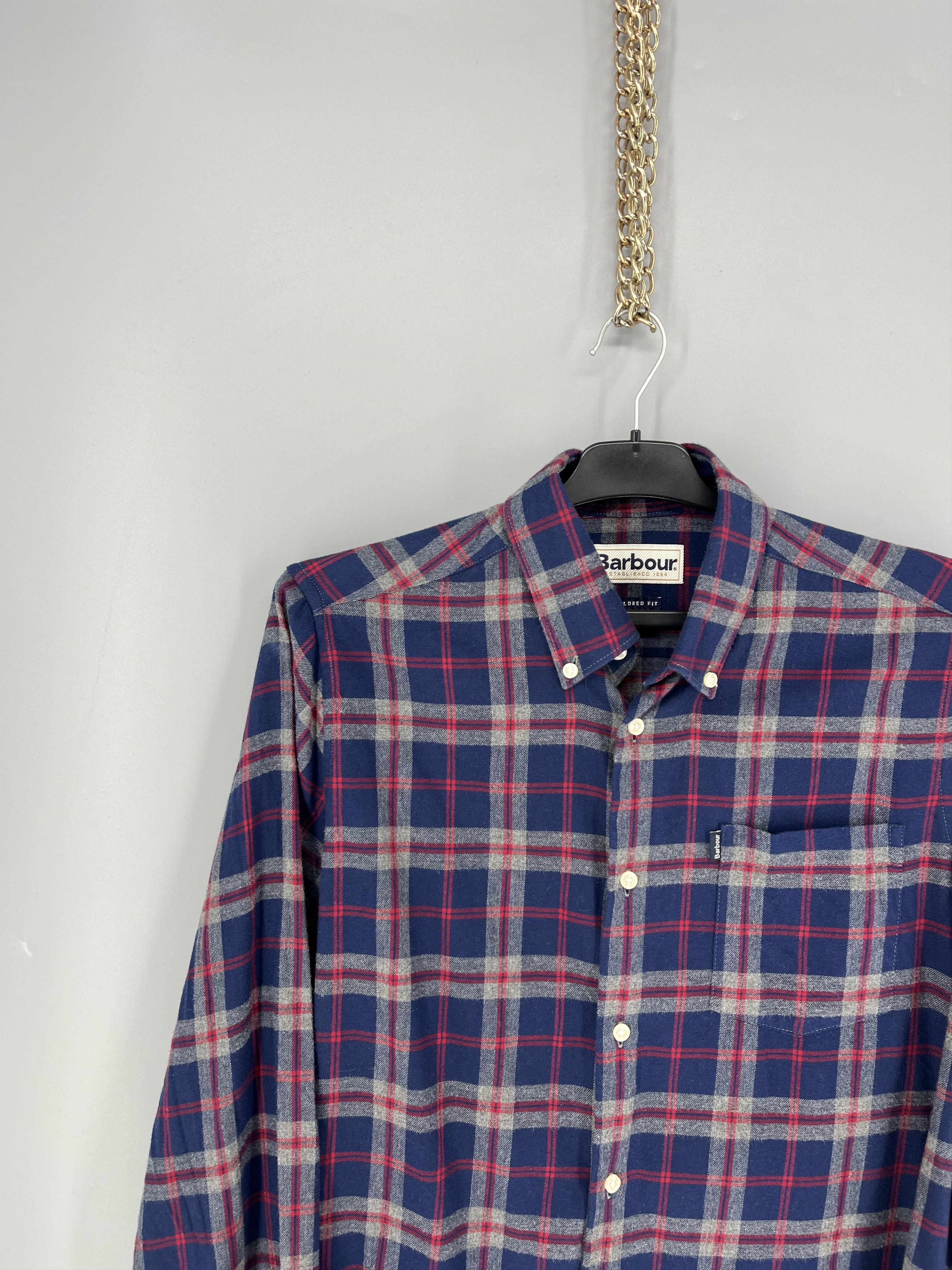 Barbour Vintage Y2K Barbour Tailored Flannel Shirt Size US M / EU 48-50 / 2 - 4 Thumbnail