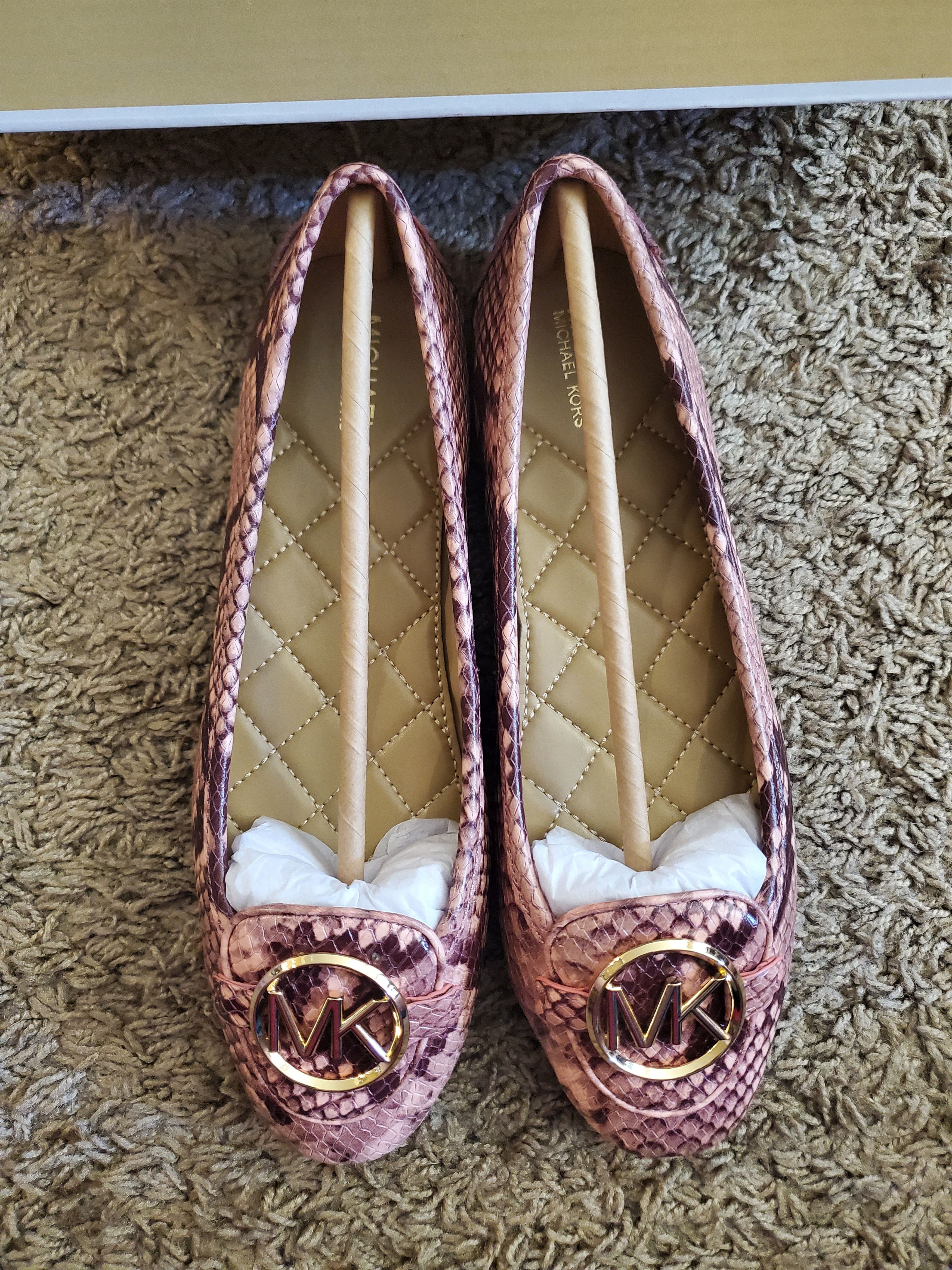 Michael Kors *Brand New* Michael Kors Leather Snake Embossed Lillie Flats Size US 6.5 / IT 36.5 - 1 Thumbnail