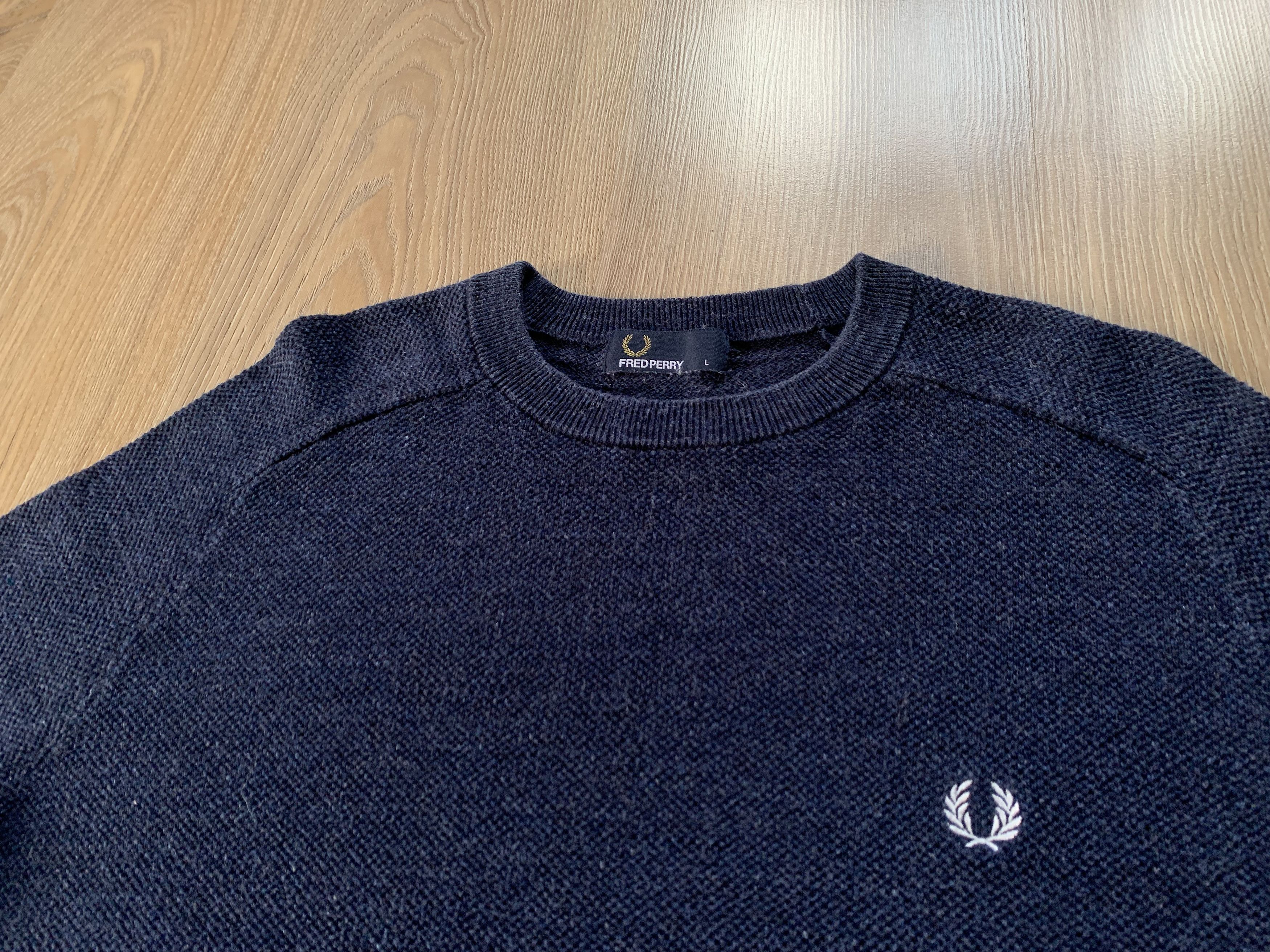 Fred Perry × Vintage Fred Perry Classic Cotton Crewneck Sweater Size US L / EU 52-54 / 3 - 4 Thumbnail