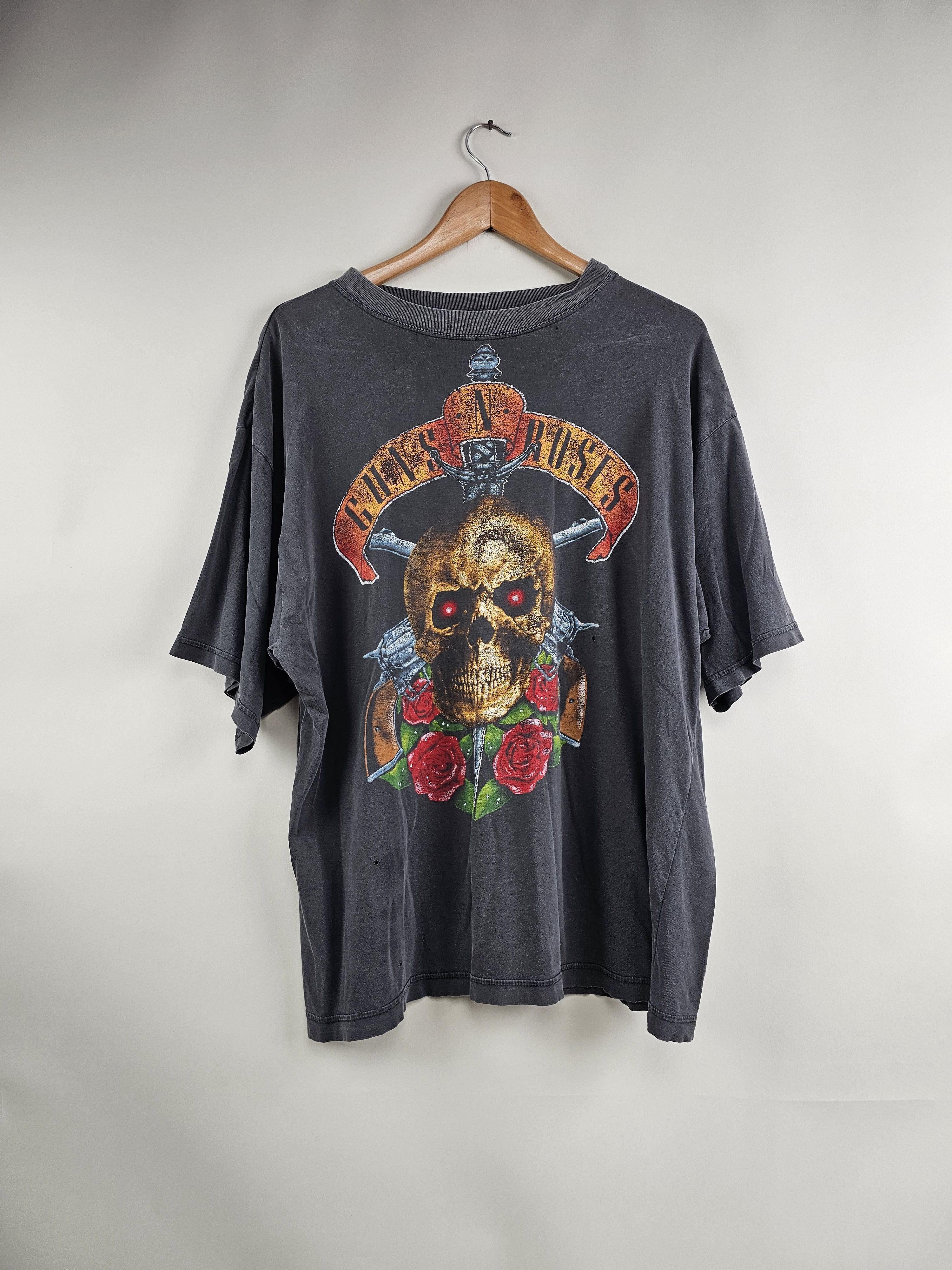 image of Band Tees x Guns N Roses 90's Guns N Roses Appetite For Destruction XL 23" 28" in Black, Men's