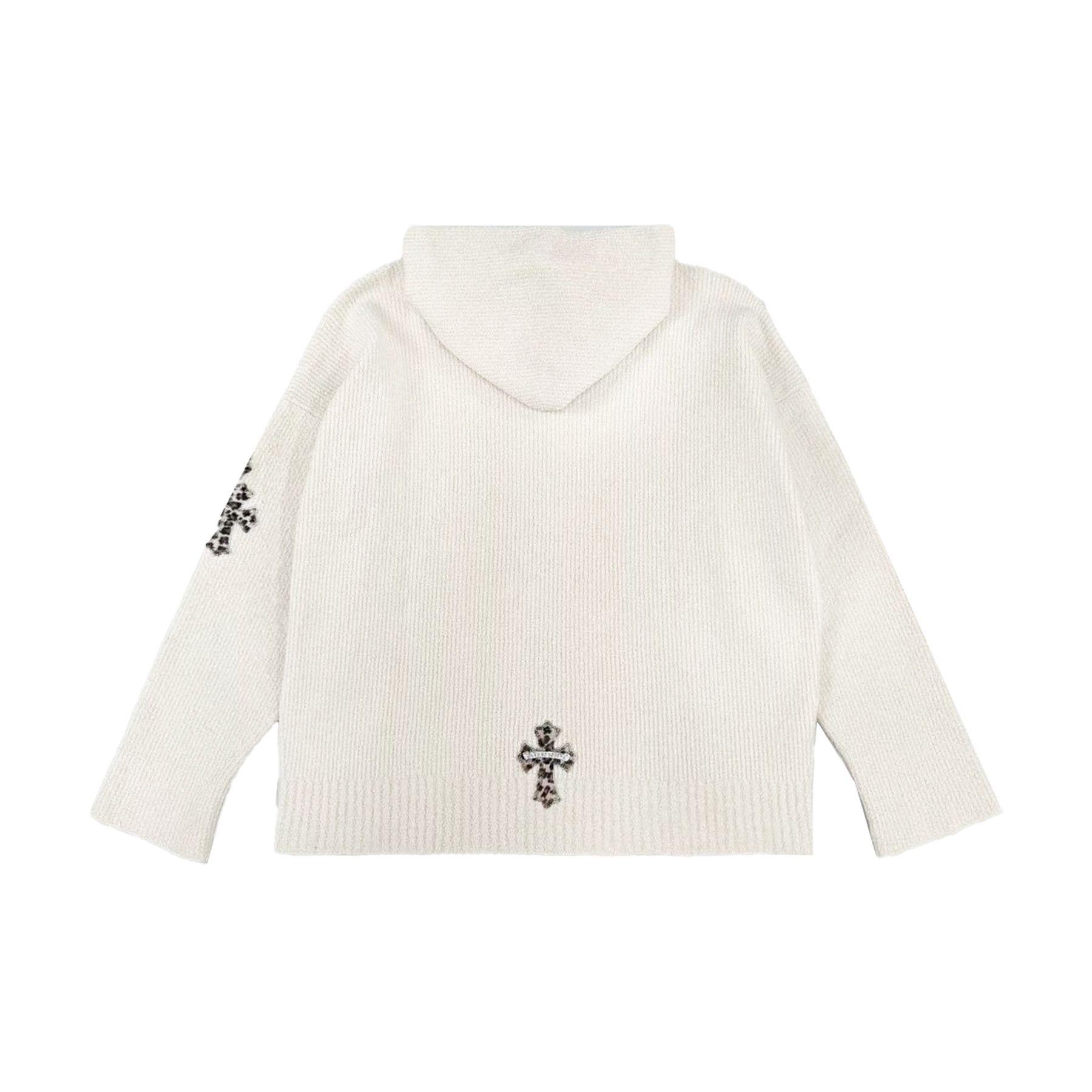 Chrome Hearts Chrome Hearts Leopard Cross Patch Cashmere Pullover Hoodie Size ONE SIZE - 2 Thumbnail