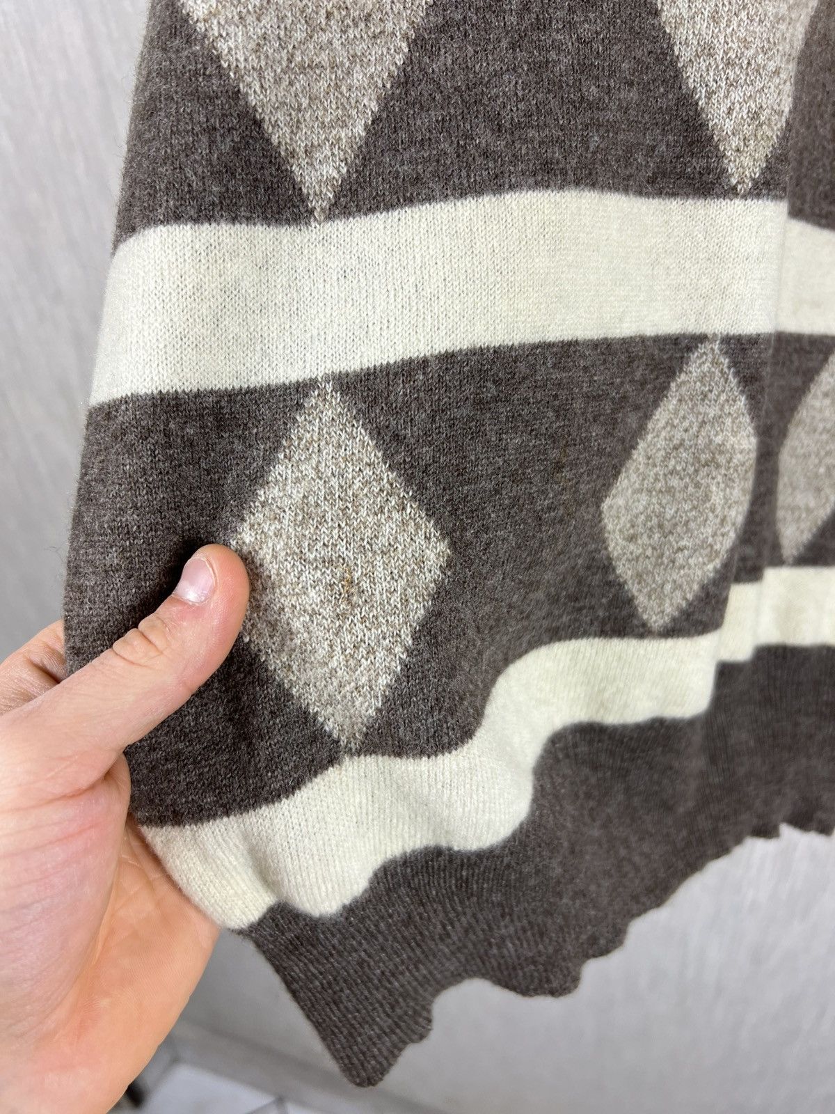 Gran Sasso Vintage Gran Sasso diamond patterned wool polo sweater retro Size US S / EU 44-46 / 1 - 9 Thumbnail
