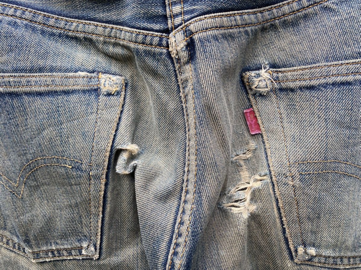 Levi's Vintage Clothing W31x28 Vintage levi's 201xx distressed redline big E Size US 31 - 6 Thumbnail