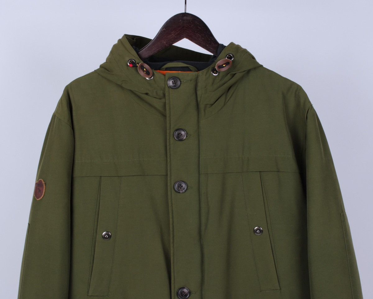 Vintage ONE TRUE SAXON Down Feather Green Khaki Parka Jacket Size US M / EU 48-50 / 2 - 3 Thumbnail