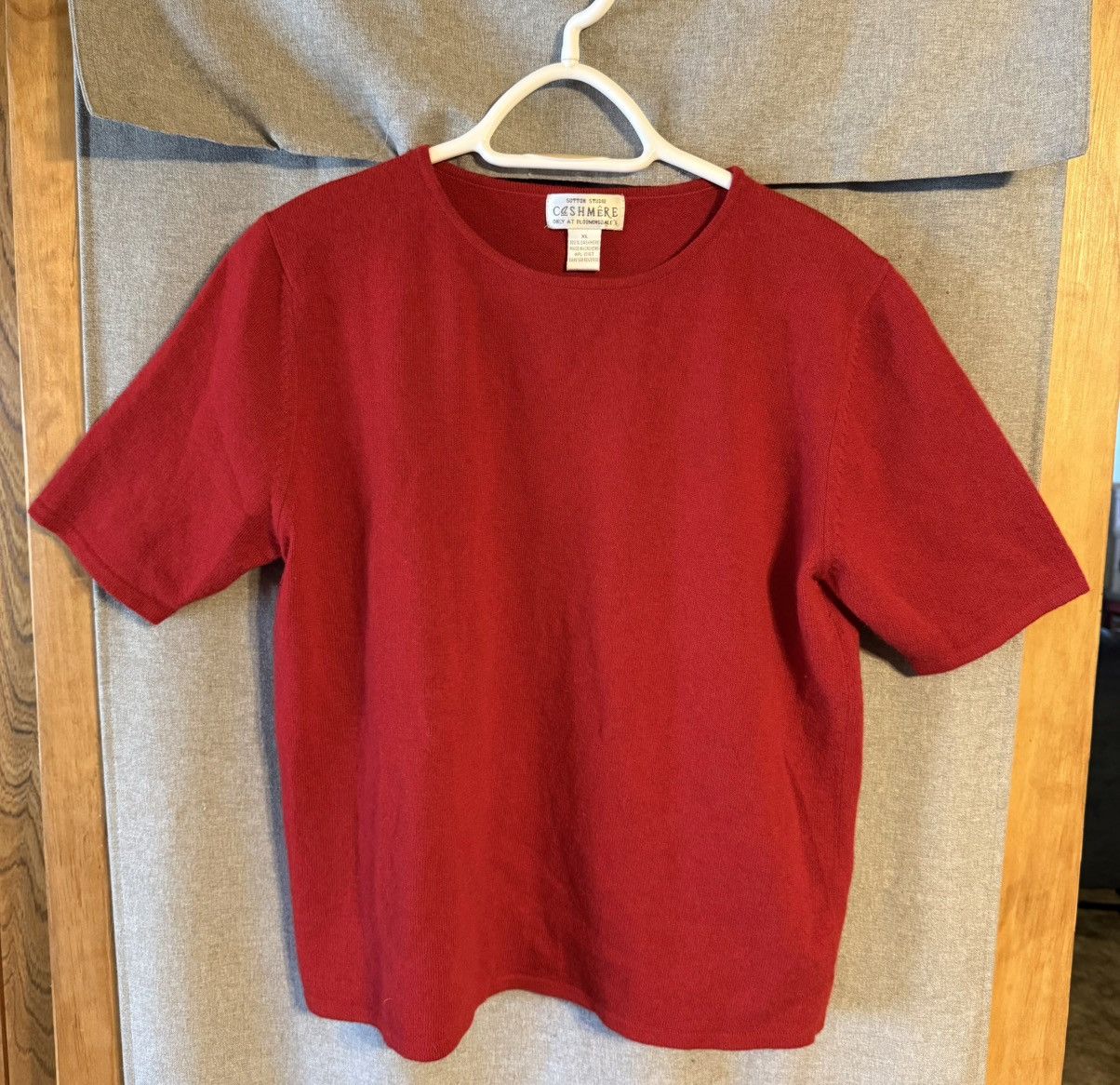 Sutton Studio Vtg Sutton Studio size xl red cashmere short sleeve sweater Size XL / US 12-14 / IT 48-50 - 5 Thumbnail