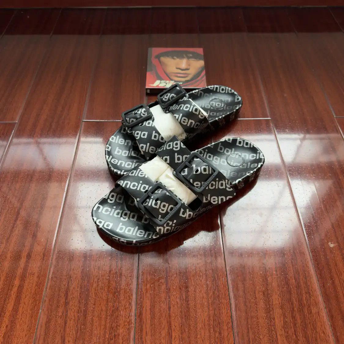 Balenciaga Balenciaga Fur Leopard/Cheetah Print Slide Brown Black