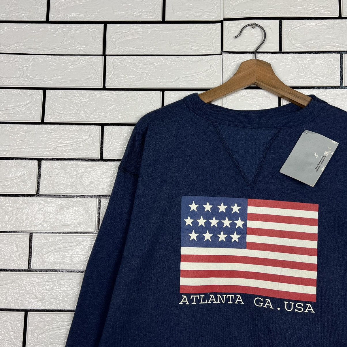 Vintage BRENTS Made in Usa Atlanta Ga.Usa Flag Sweatshirt #4018-C183 Size US L / EU 52-54 / 3 - 3 Thumbnail