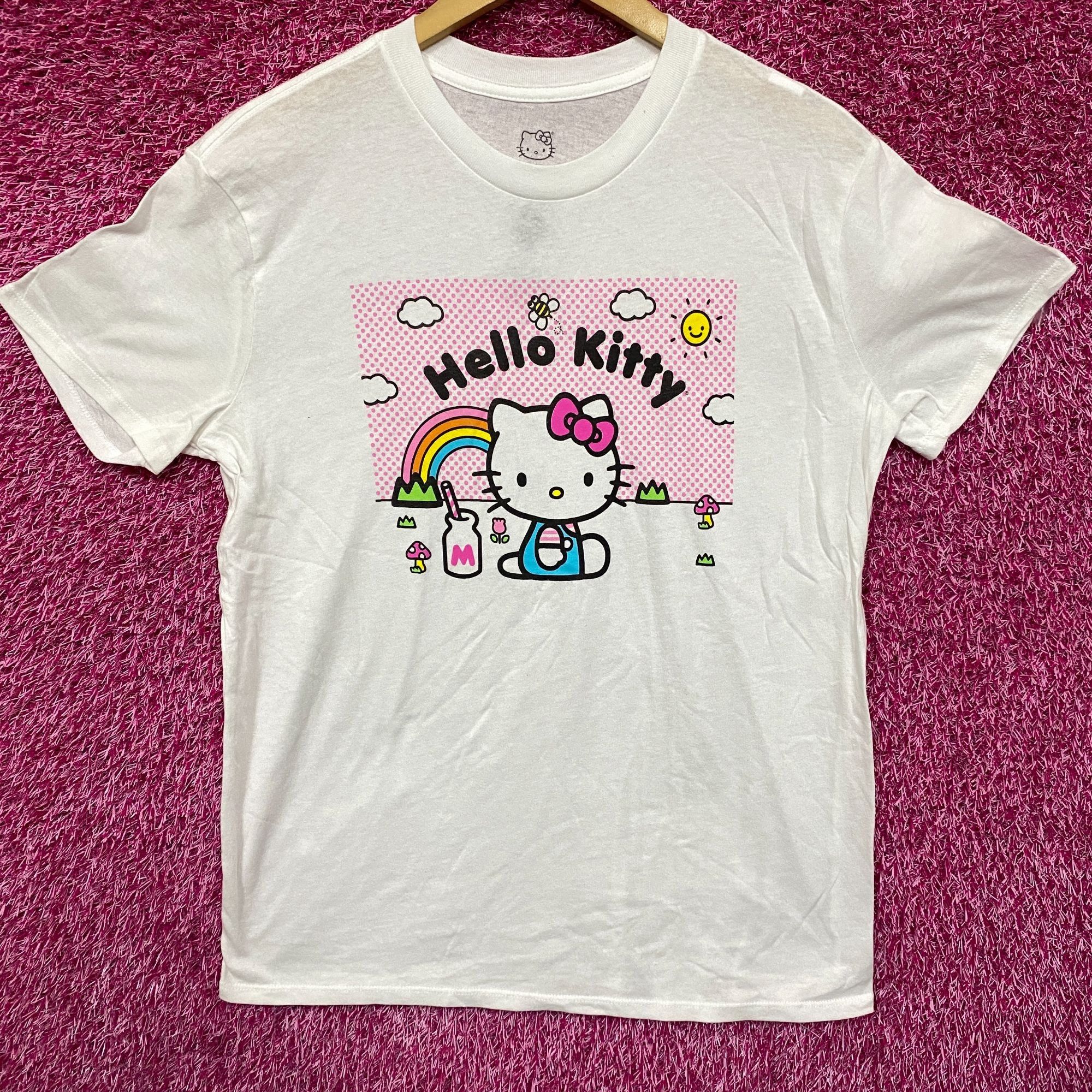 Other Sanrio Hello Kitty Milk Rainbow Field Kawaii T-Shirt Small Size S / US 4 / IT 40 - 1 Thumbnail