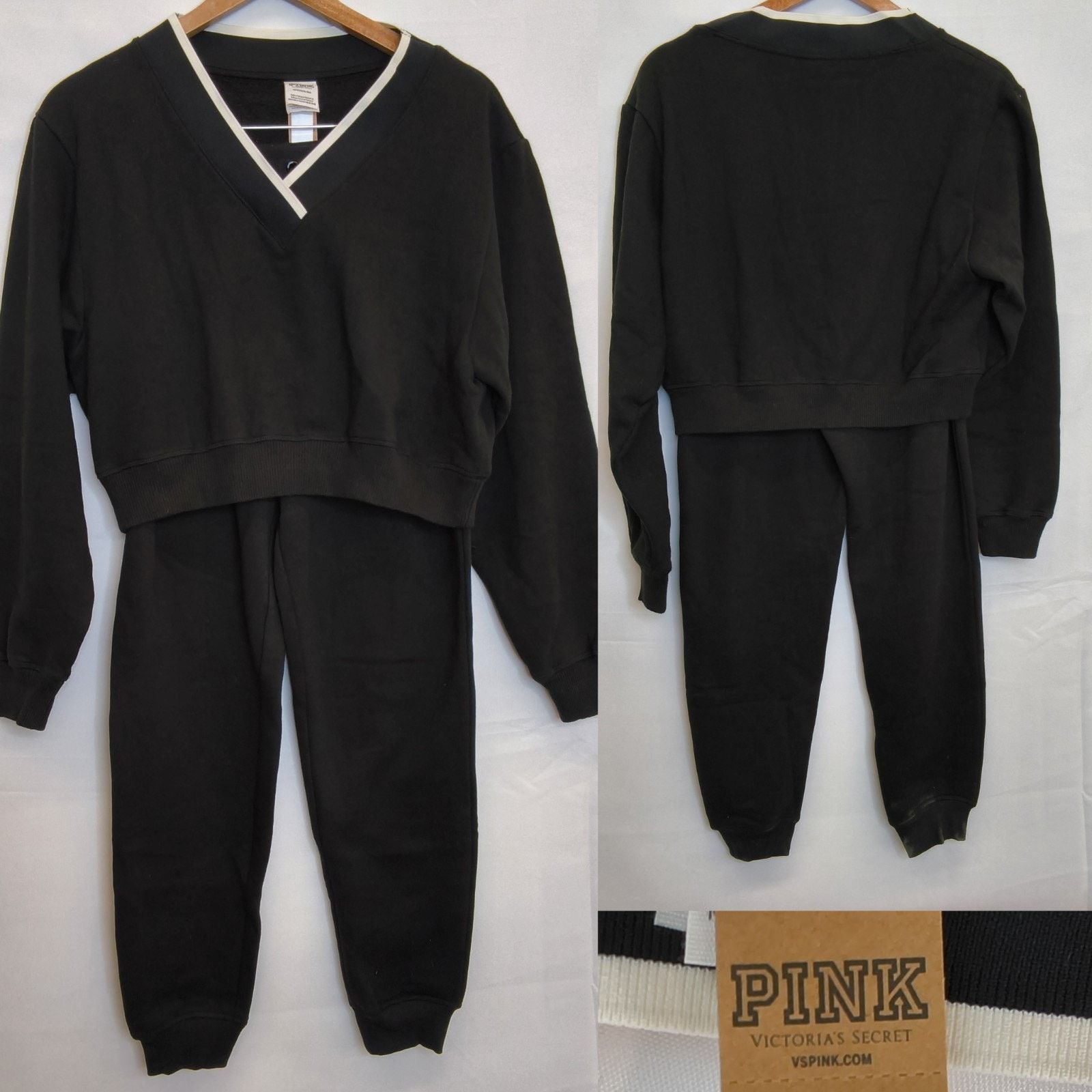 Victoria's Secret Victoria's Secret PINK Lounge Set Women's S Black NWT Size 27" / US 4 / IT 40 - 1 Thumbnail