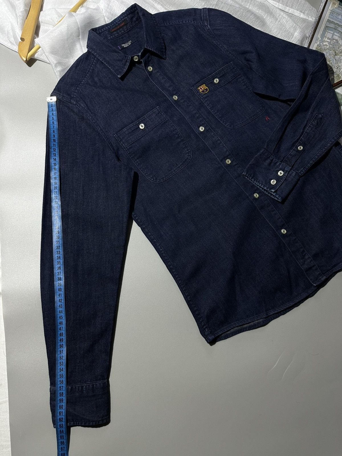 Replay Replay FC Barcelona Long Sleeve Denim Shirt Size US S / EU 44-46 / 1 - 12 Thumbnail