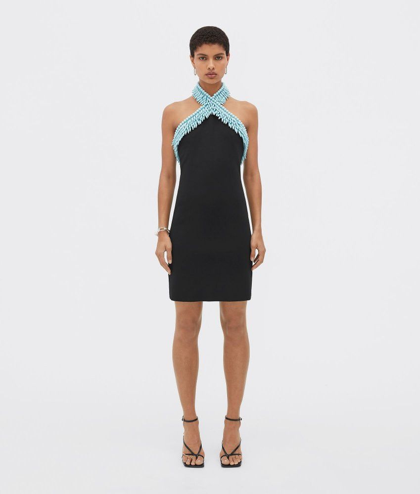 Bottega Veneta o1w1db10824 Mini Dress in Black Size XS / US 0-2 / IT 36-38 - 6 Thumbnail