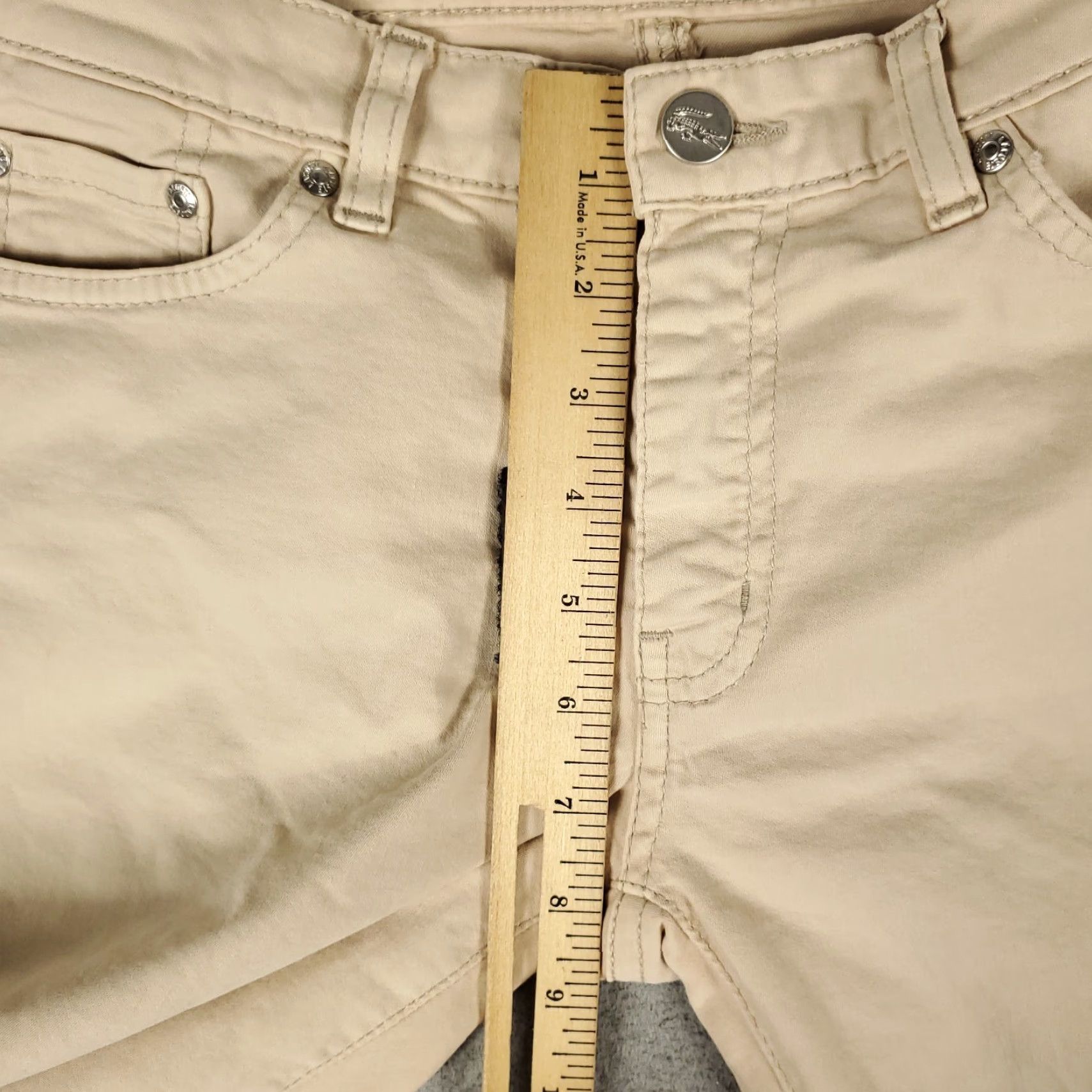 Lacoste Lacoste Jeans Womens Bootcut Denim Pants Size 28 Beige Regular Fit 5-Pocket Size 28" / US 6 / IT 42 - 4 Thumbnail