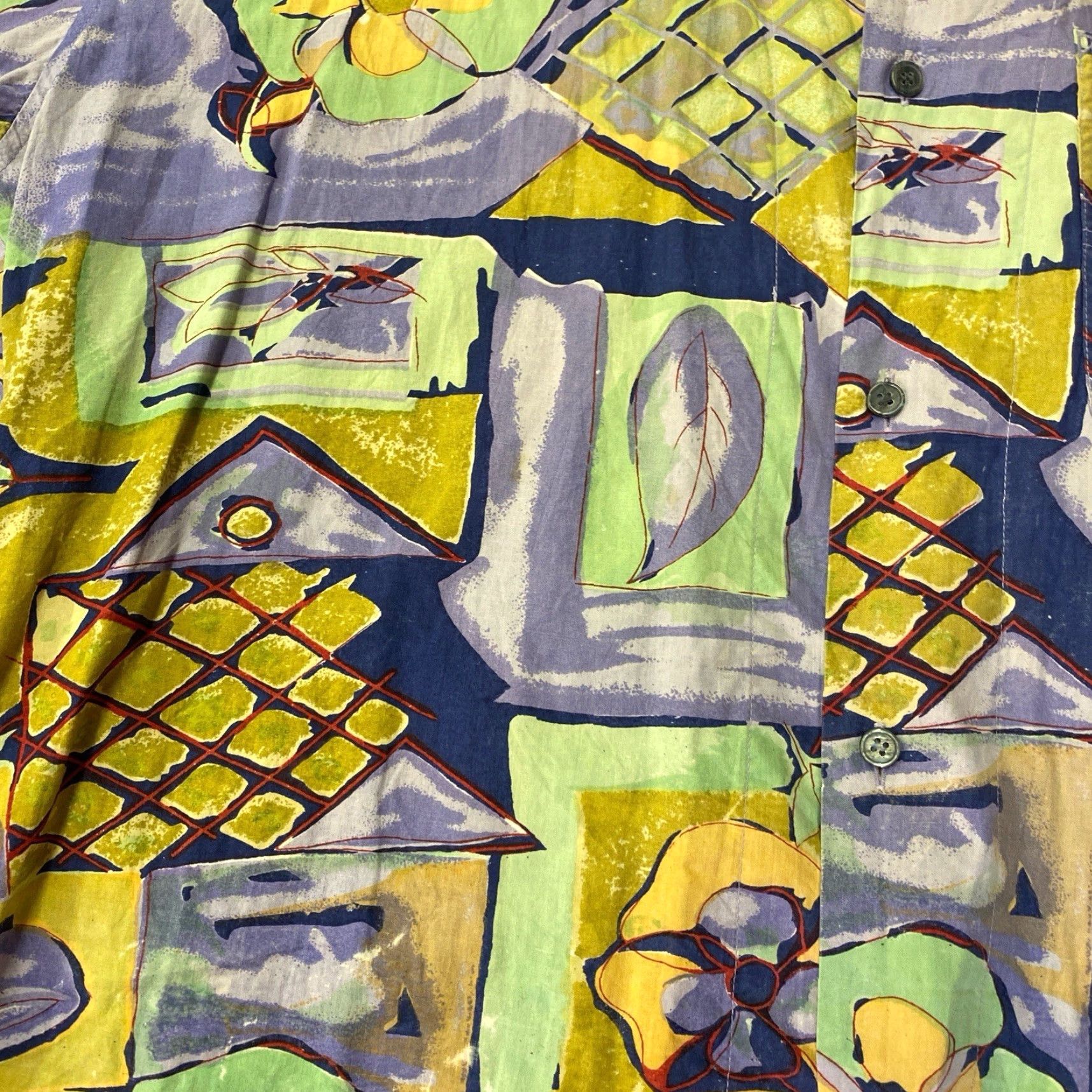 Gotcha VINTAGE Gotcha Shirt Mens XL Green Button Up Hawaiian Y2K Floral Short Sleeve Collared 90s Beach Retro Tropical City Sports Mens Size US XL / EU 56 / 4 - 2 Thumbnail