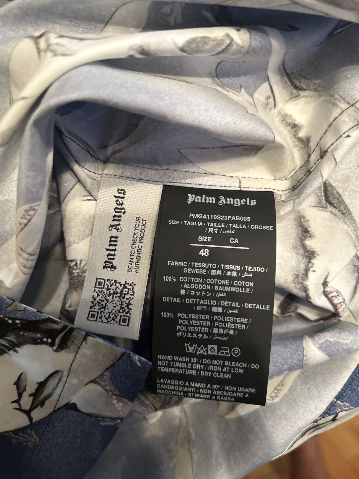Palm Angels Palm Angels Sharks Bowling Shirt Size US M / EU 48-50 / 2 - 4 Thumbnail